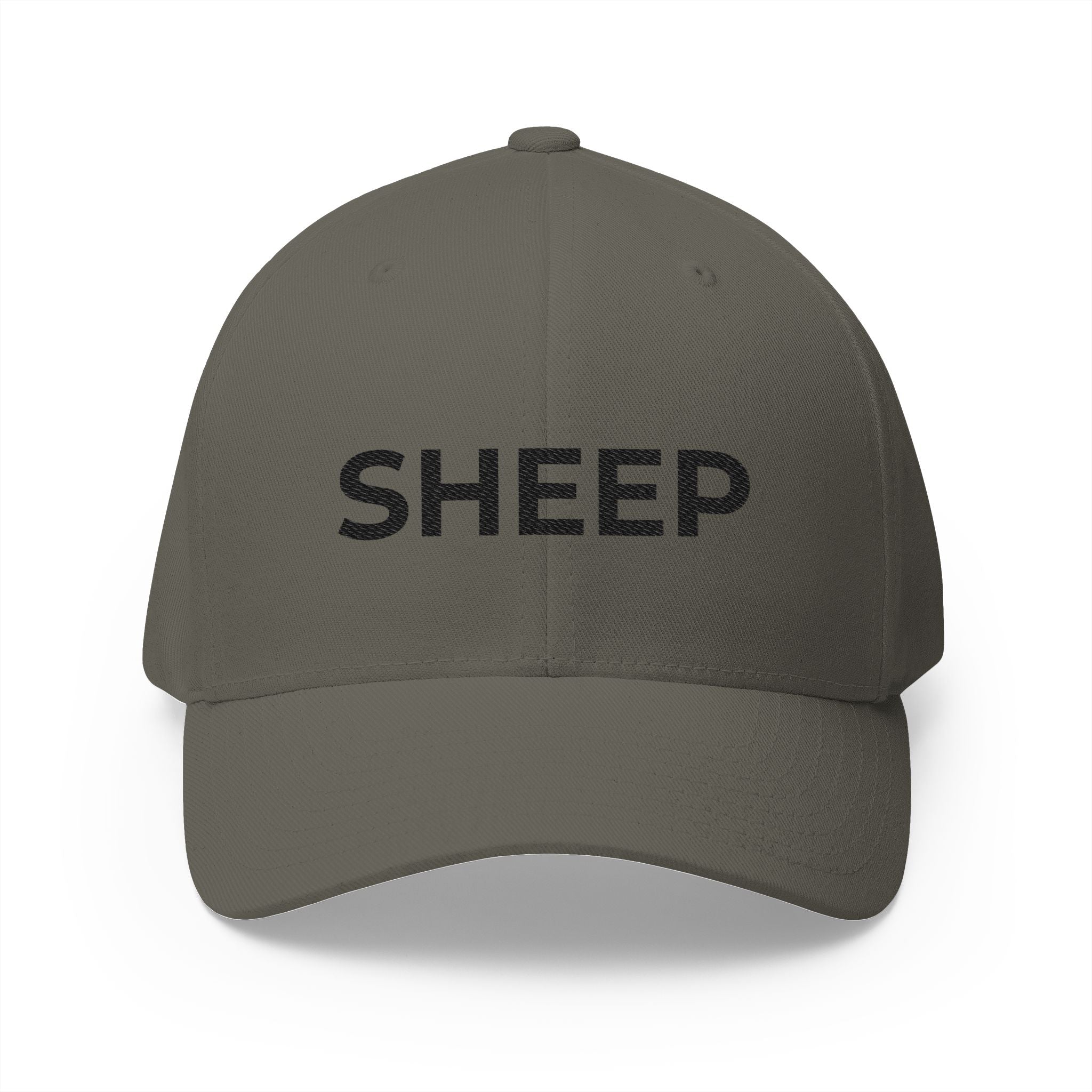 Embroidered 'SHEEP' Closed-Back Cap