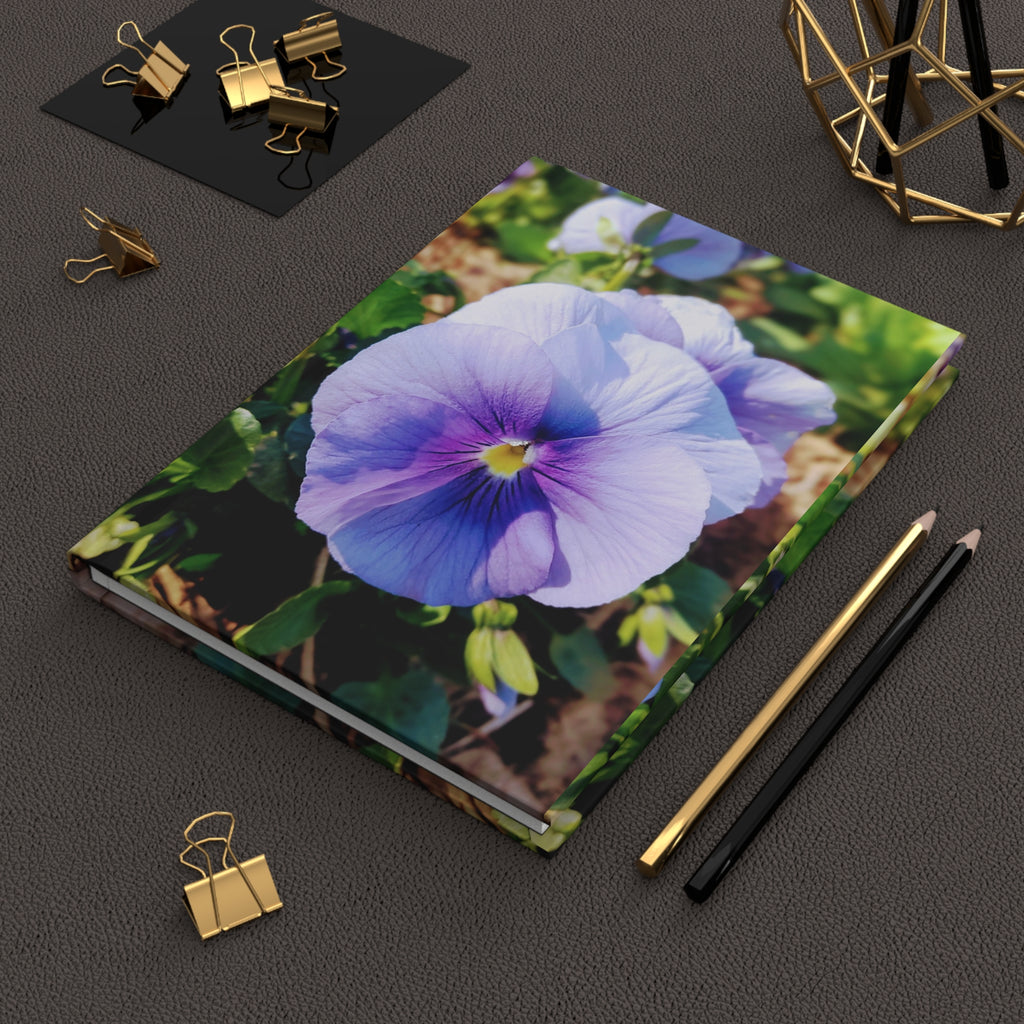 Pansy Blossom Hardcover Journal — Matte Floral Notebook for Gardening Notes & Daily Writing