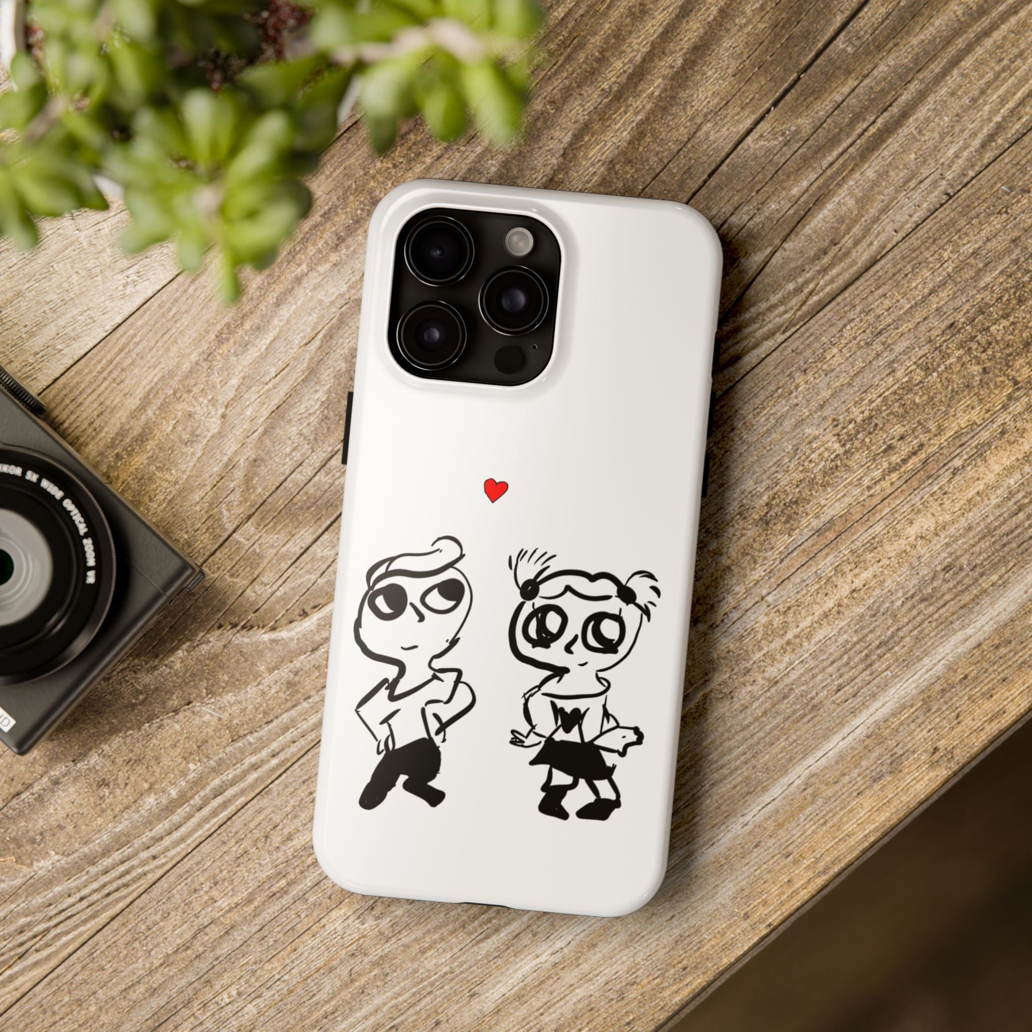 Cute Romantic Hand-Drawn Phone Case — 'Tough Phone Cases'