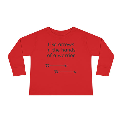 Children Are a Blessing Toddler Long Sleeve Tee — Christian Arrow Design with Bible Verse