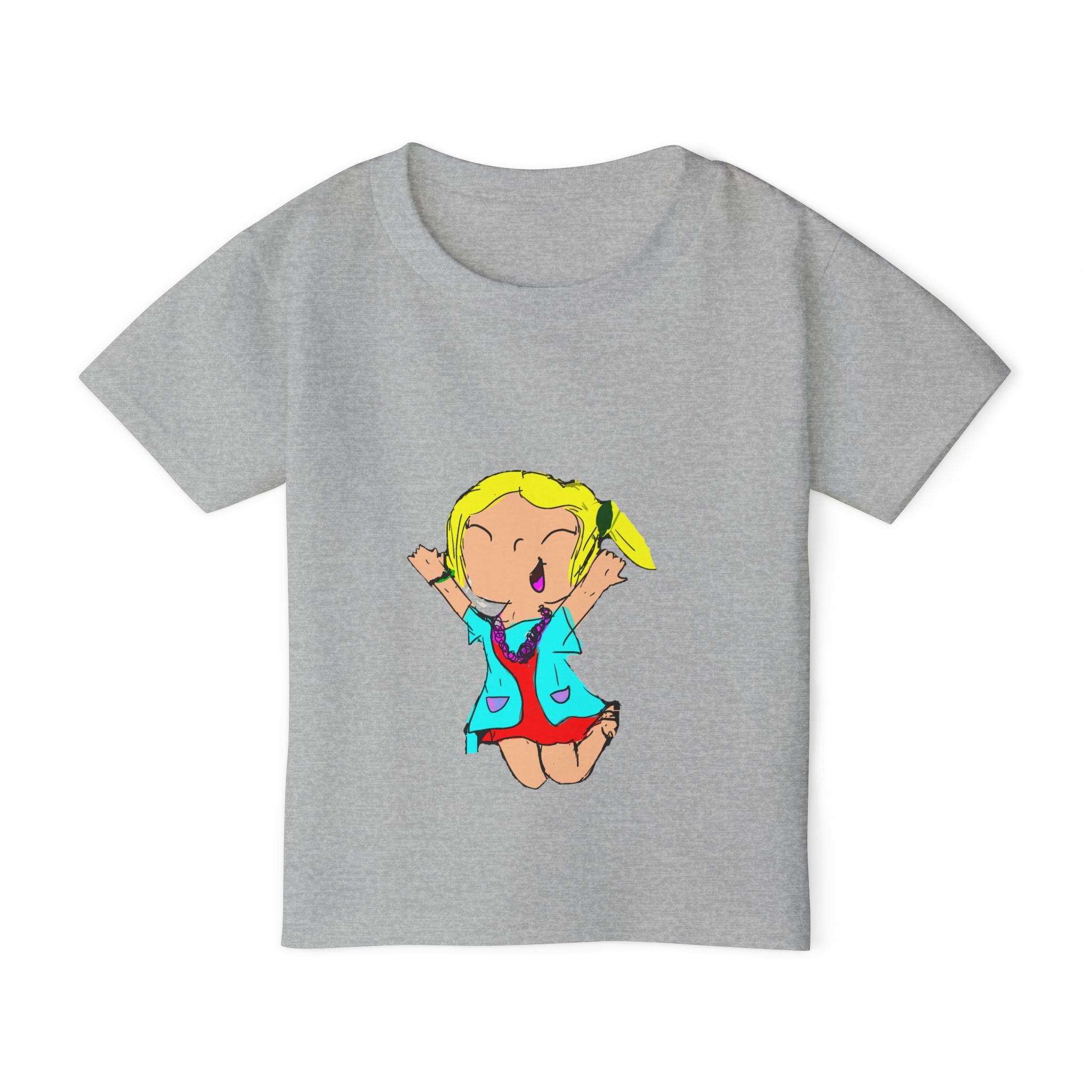Happy Jumping Kid Toddler T-Shirt — Hand-Drawn Joyful Playtime Tee