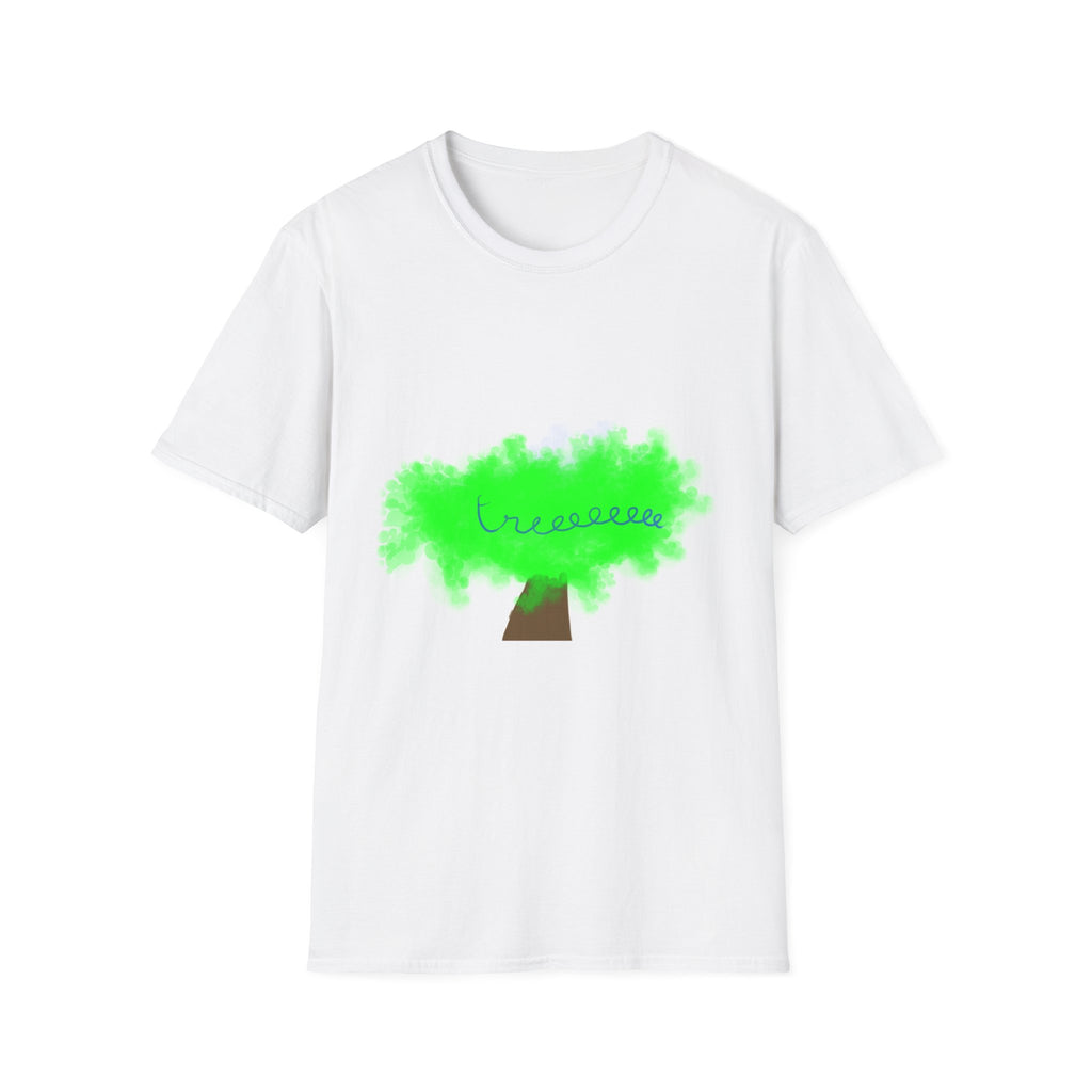 Childlike Hand-Drawn Tree T-Shirt — Kids' Art Illustration Tee