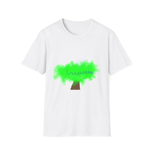 Childlike Hand-Drawn Tree T-Shirt — Kids' Art Illustration Tee