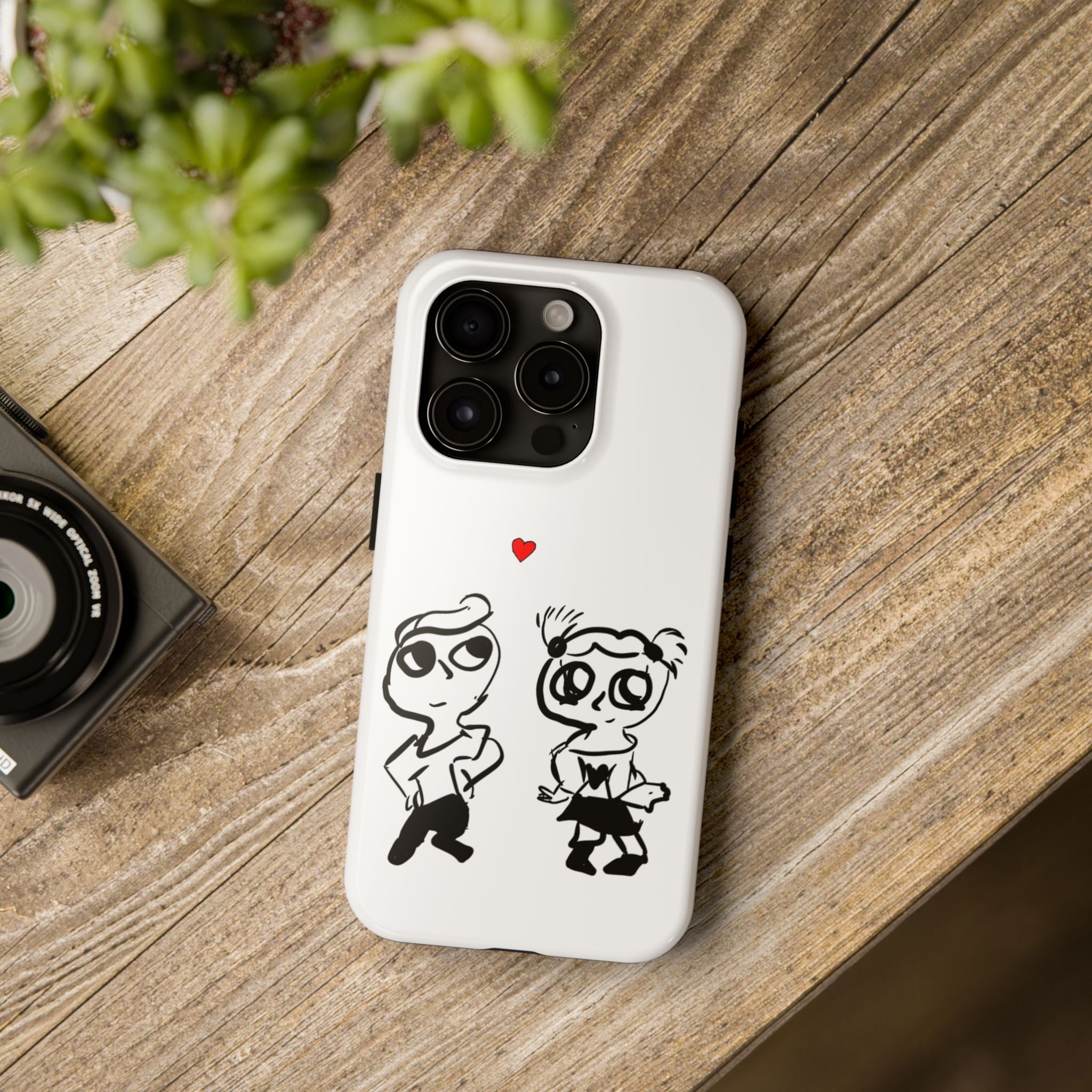 Cute Romantic Hand-Drawn Phone Case — 'Tough Phone Cases'