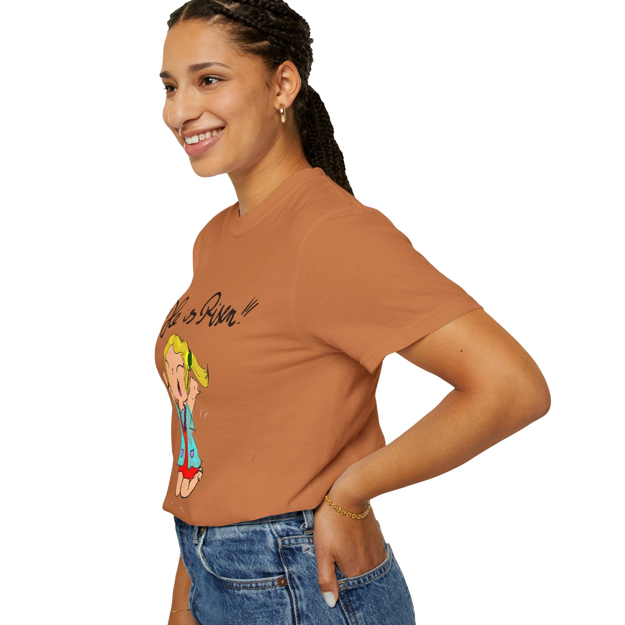 He Is Risen! Kids’ Hand-Drawn T-Shirt — Child Art Tee