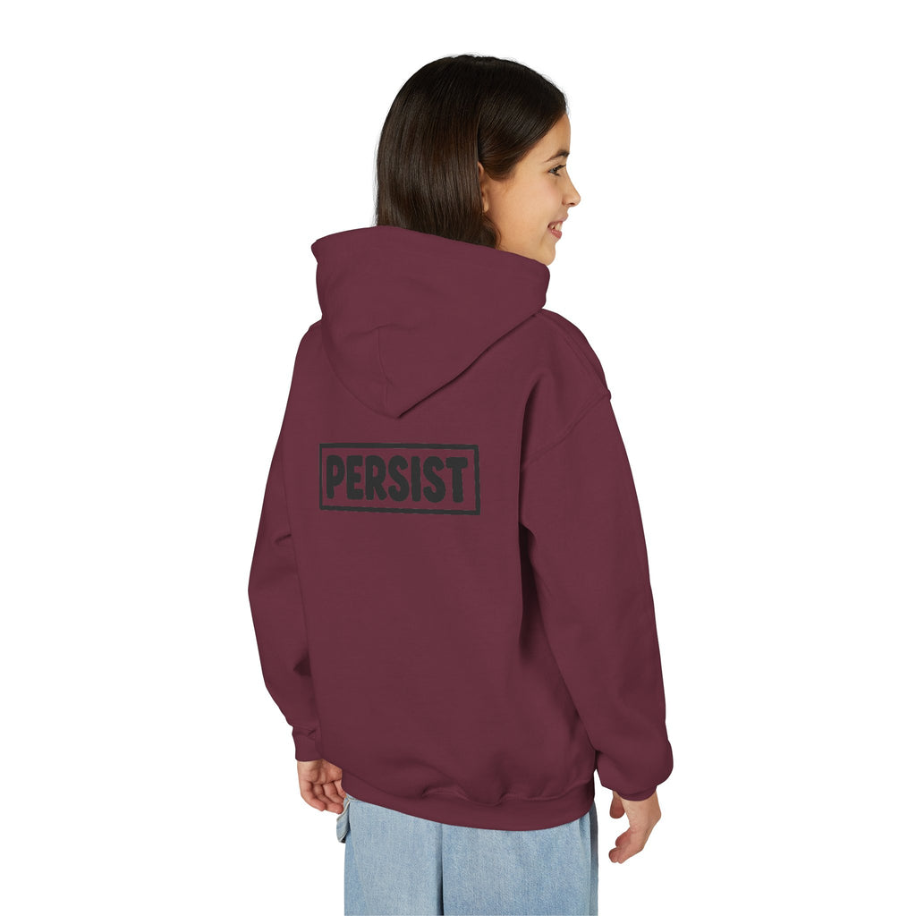 Youth Hoodie — 'PERSIST' Inspirational Kids Pullover