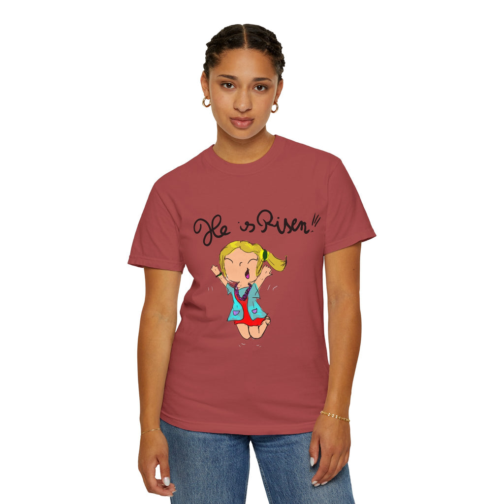 He Is Risen! Kids’ Hand-Drawn T-Shirt — Child Art Tee