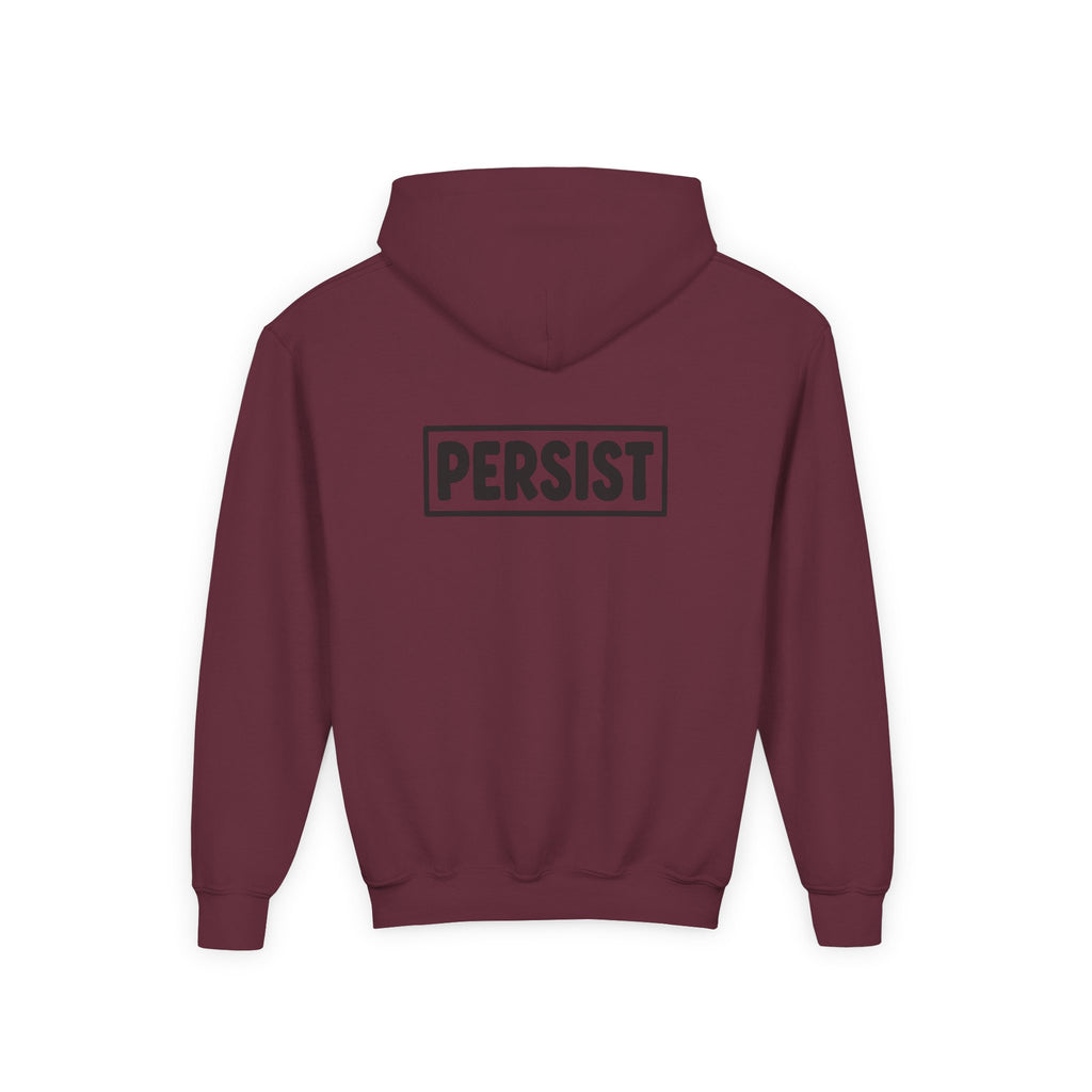 Youth Hoodie — 'PERSIST' Inspirational Kids Pullover
