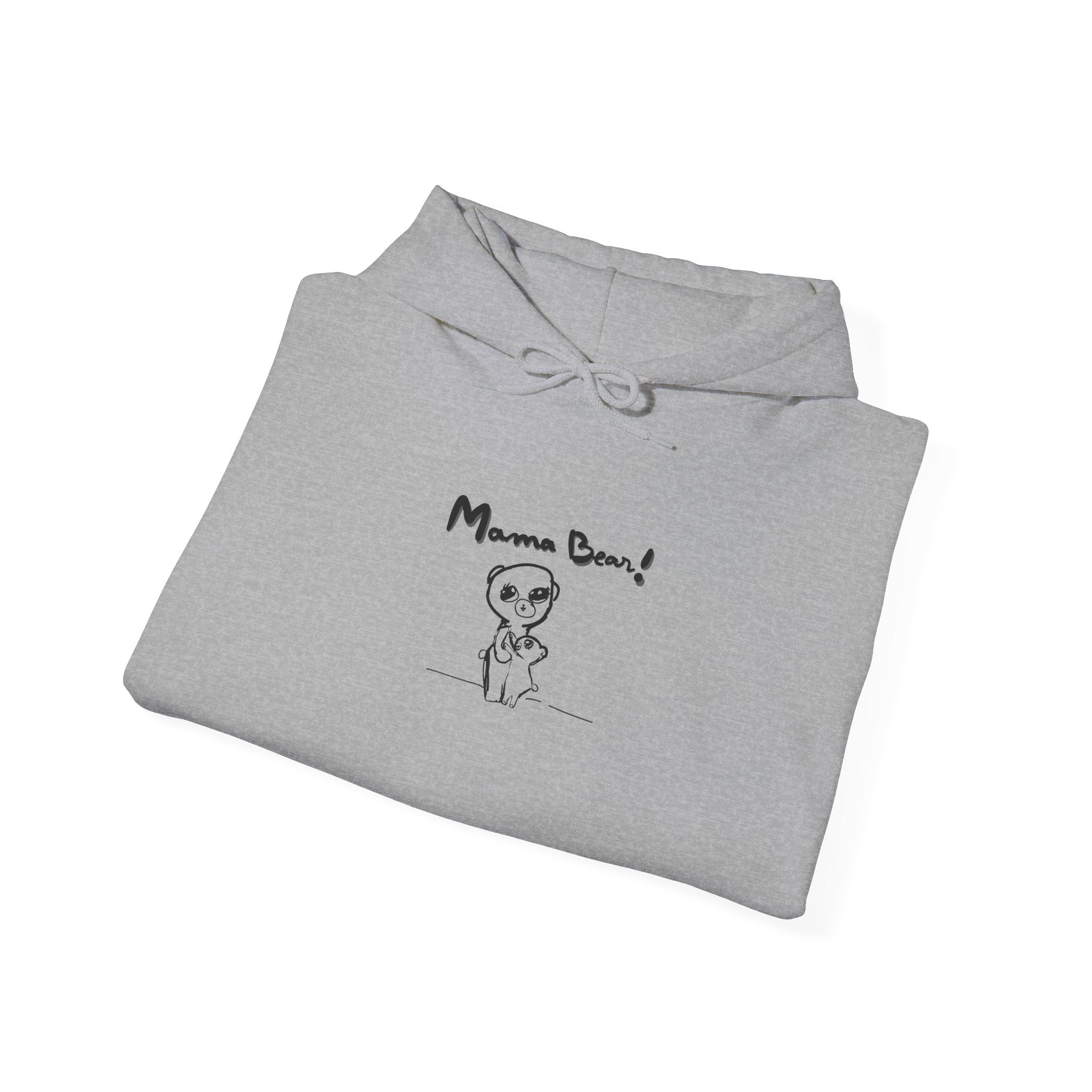 Mom & Child Hand-Drawn Hoodie — Handmade Love Illustration
