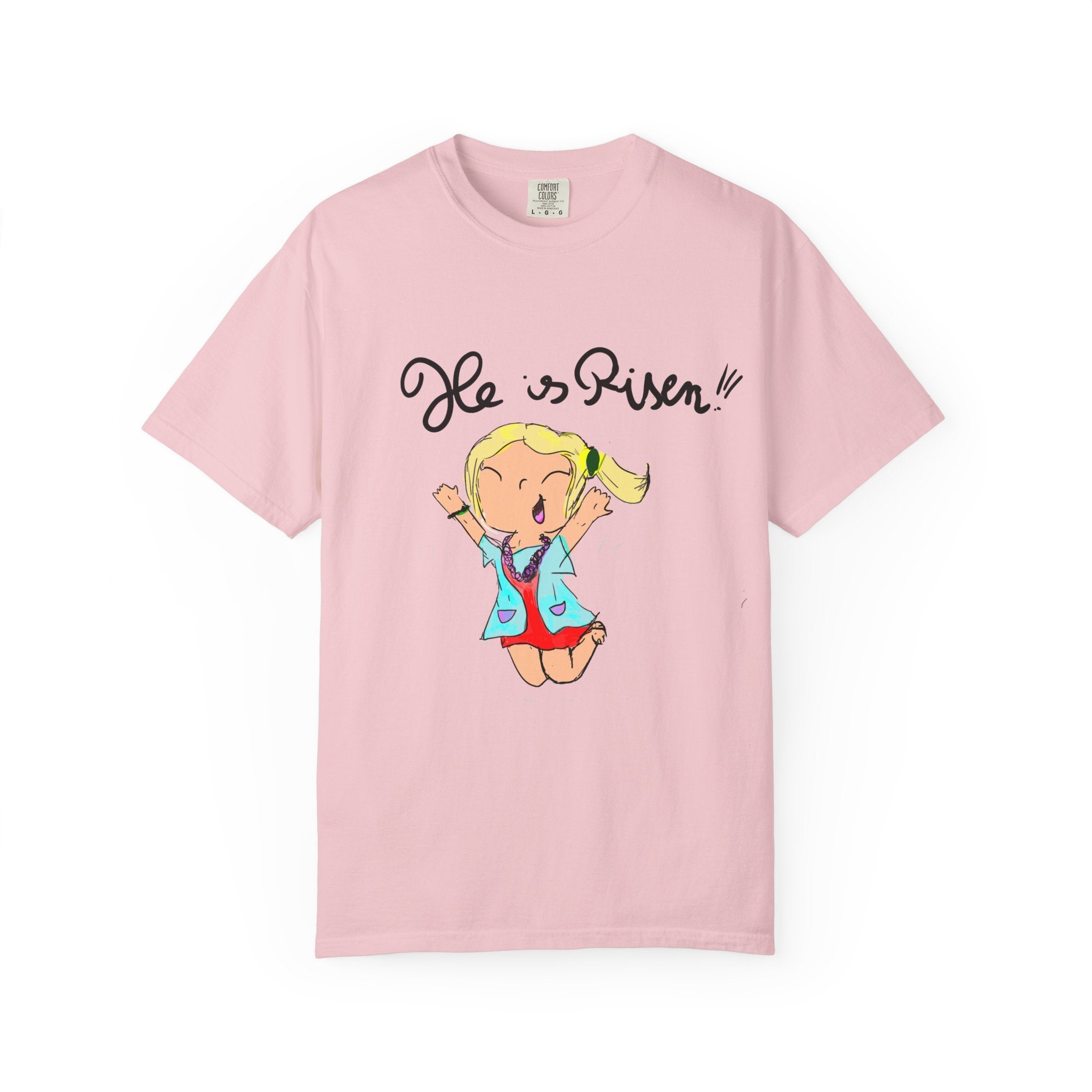 He Is Risen! Kids’ Hand-Drawn T-Shirt — Child Art Tee