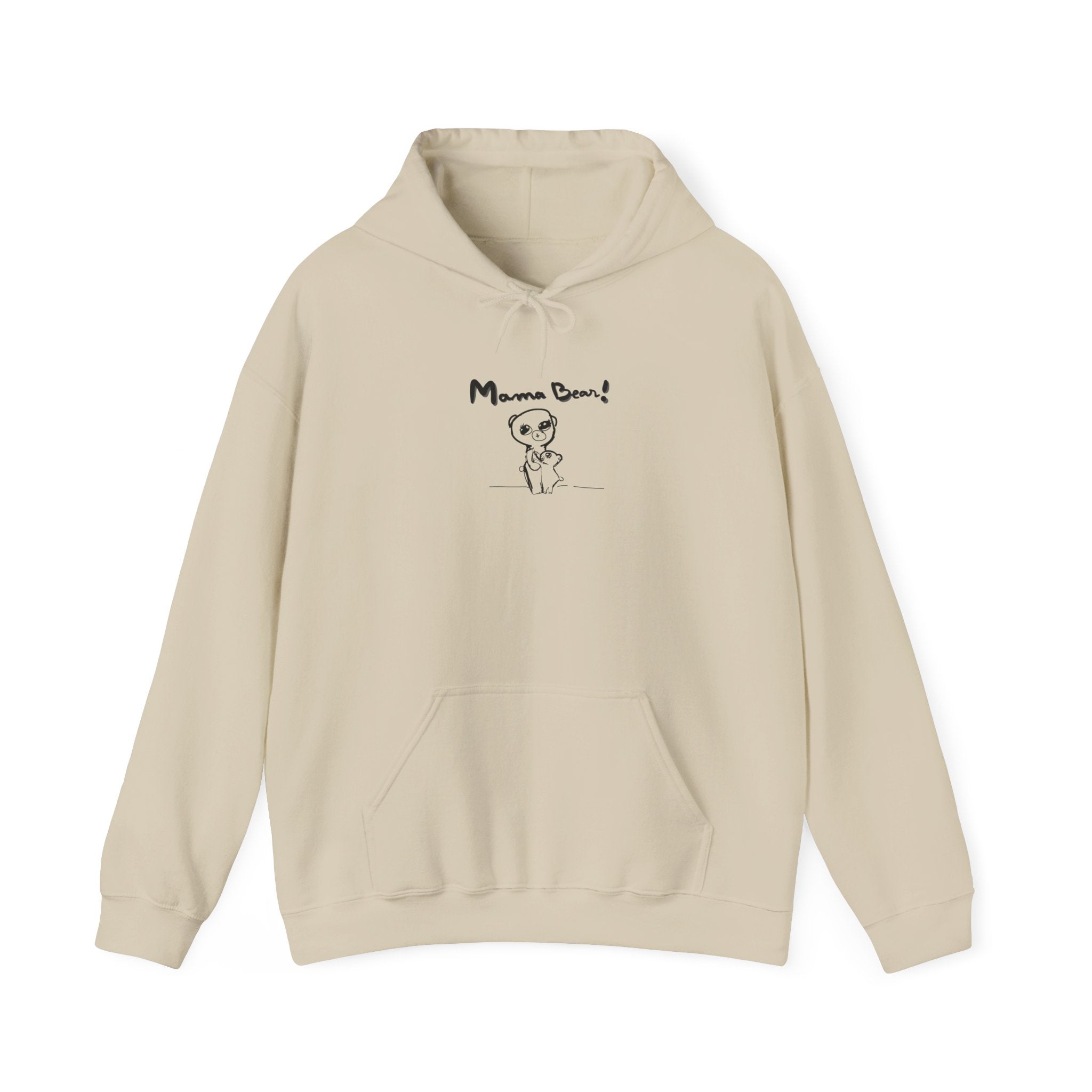 Mom & Child Hand-Drawn Hoodie — Handmade Love Illustration