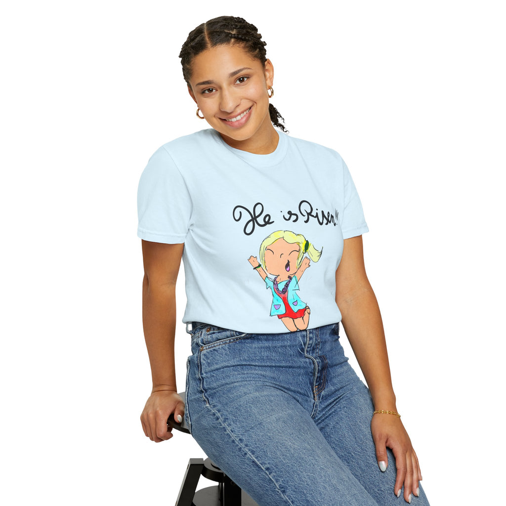 He Is Risen! Kids’ Hand-Drawn T-Shirt — Child Art Tee