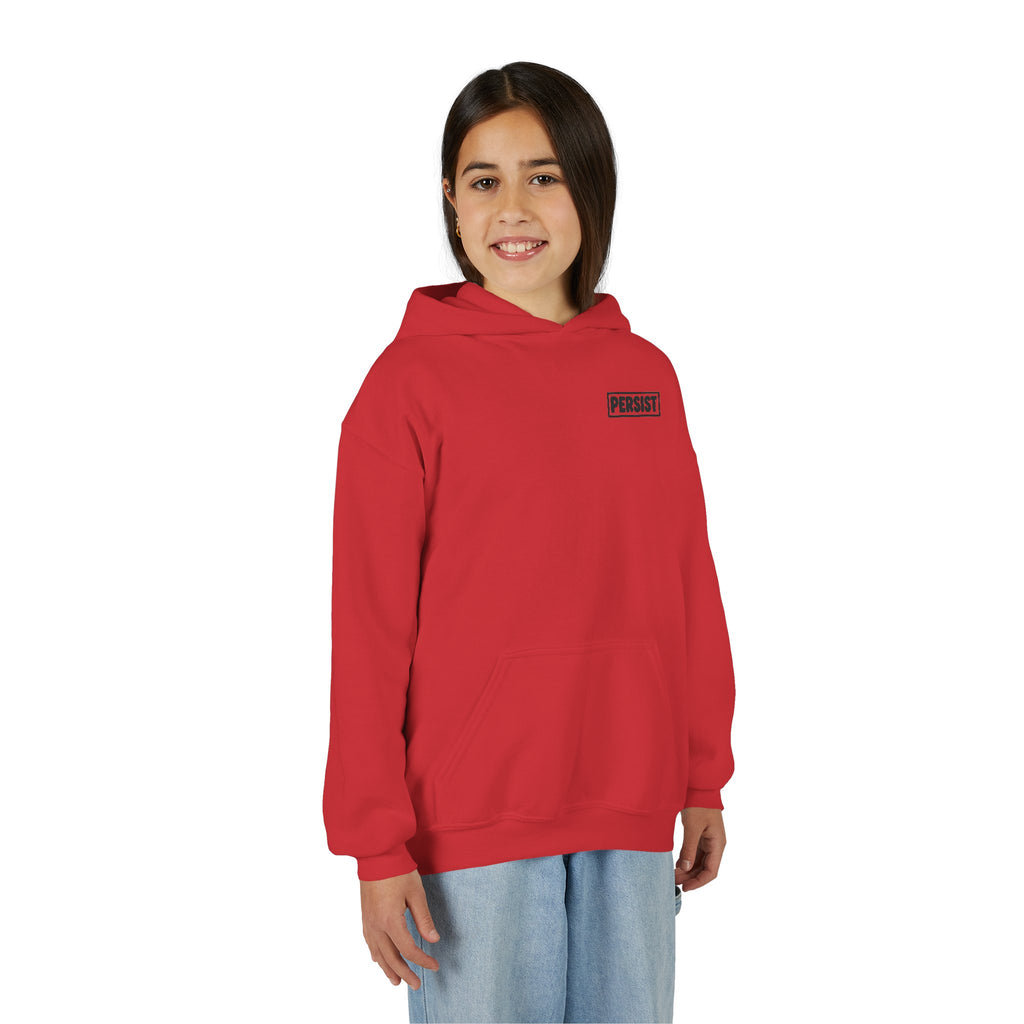 Youth Hoodie — 'PERSIST' Inspirational Kids Pullover