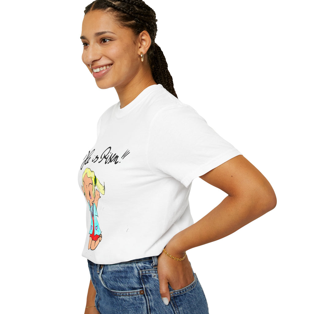 He Is Risen! Kids’ Hand-Drawn T-Shirt — Child Art Tee