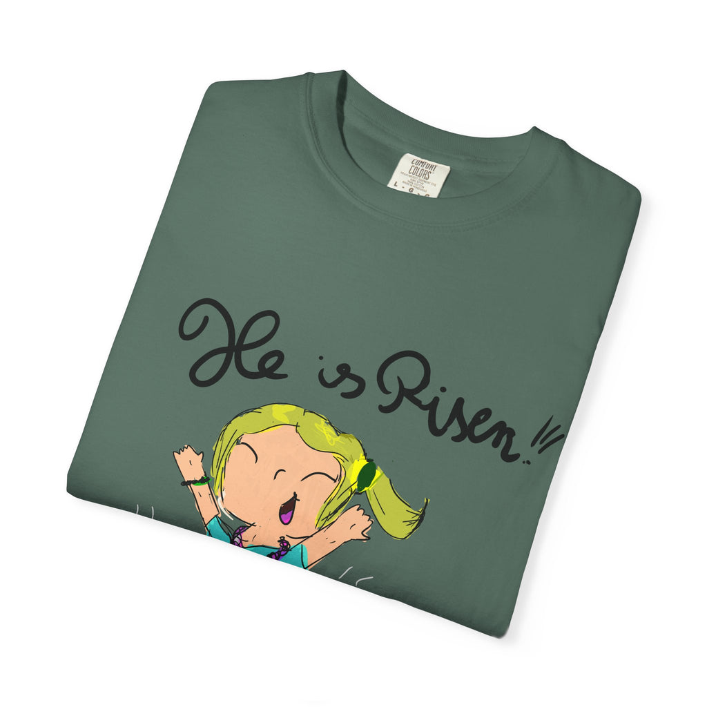 Kids' Hand-Drawn Easter T-Shirt — He Is Risen | P.O.P
