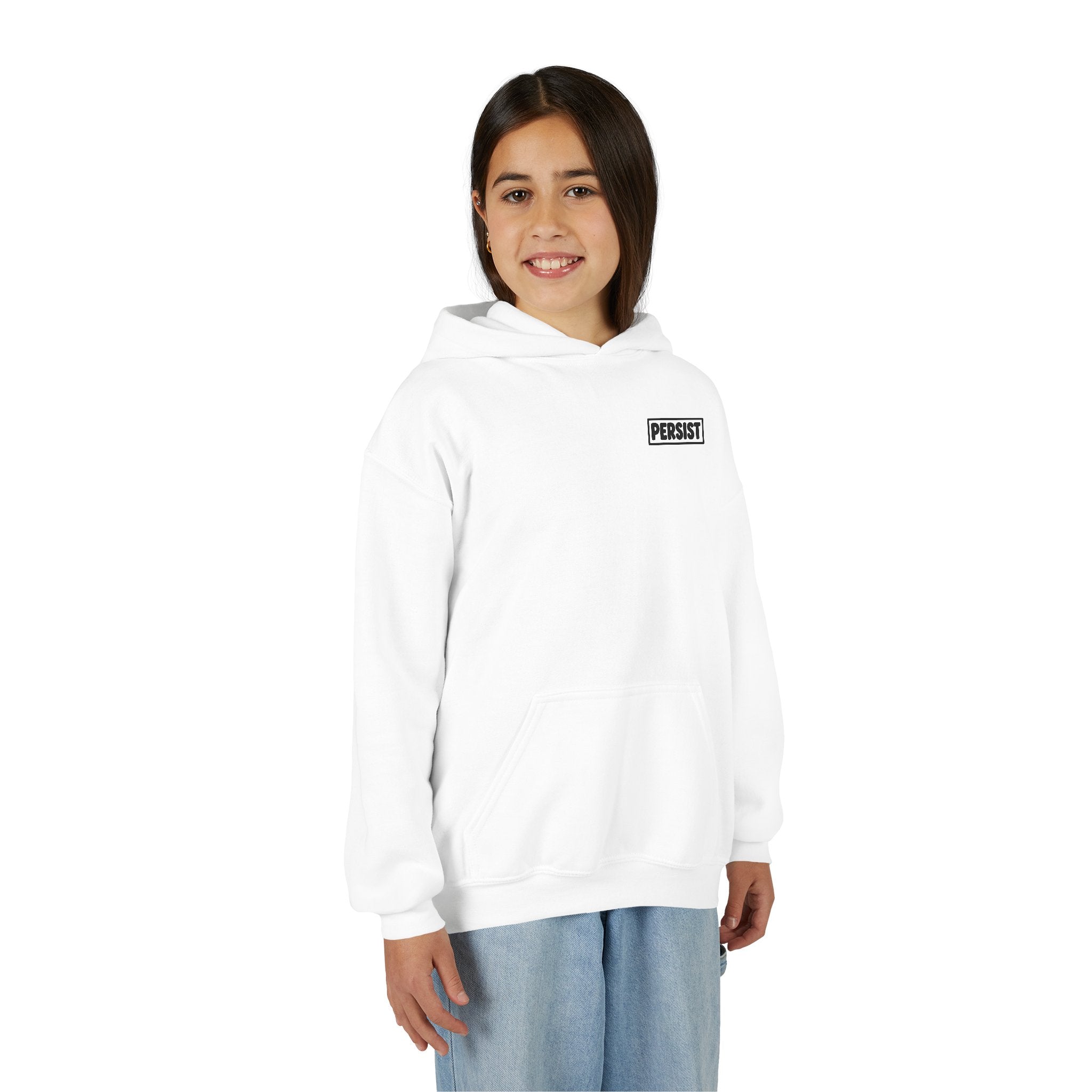 Youth Hoodie — 'PERSIST' Inspirational Kids Pullover