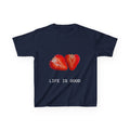 Kids Strawberry Heart Tee — Cute Fruit Graphic Playful Kids T-Shirt