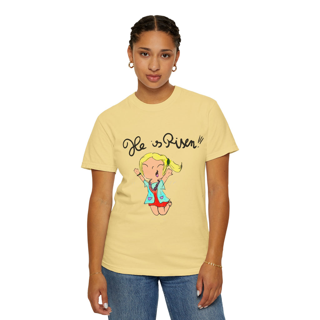 He Is Risen! Kids’ Hand-Drawn T-Shirt — Child Art Tee