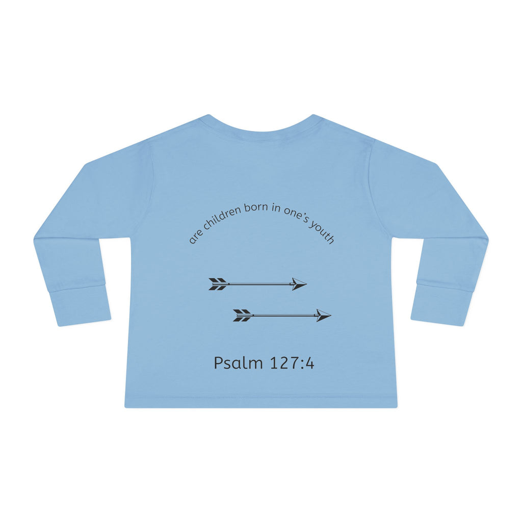 Children Are a Blessing Toddler Long Sleeve Tee — Christian Arrow Bible Verse