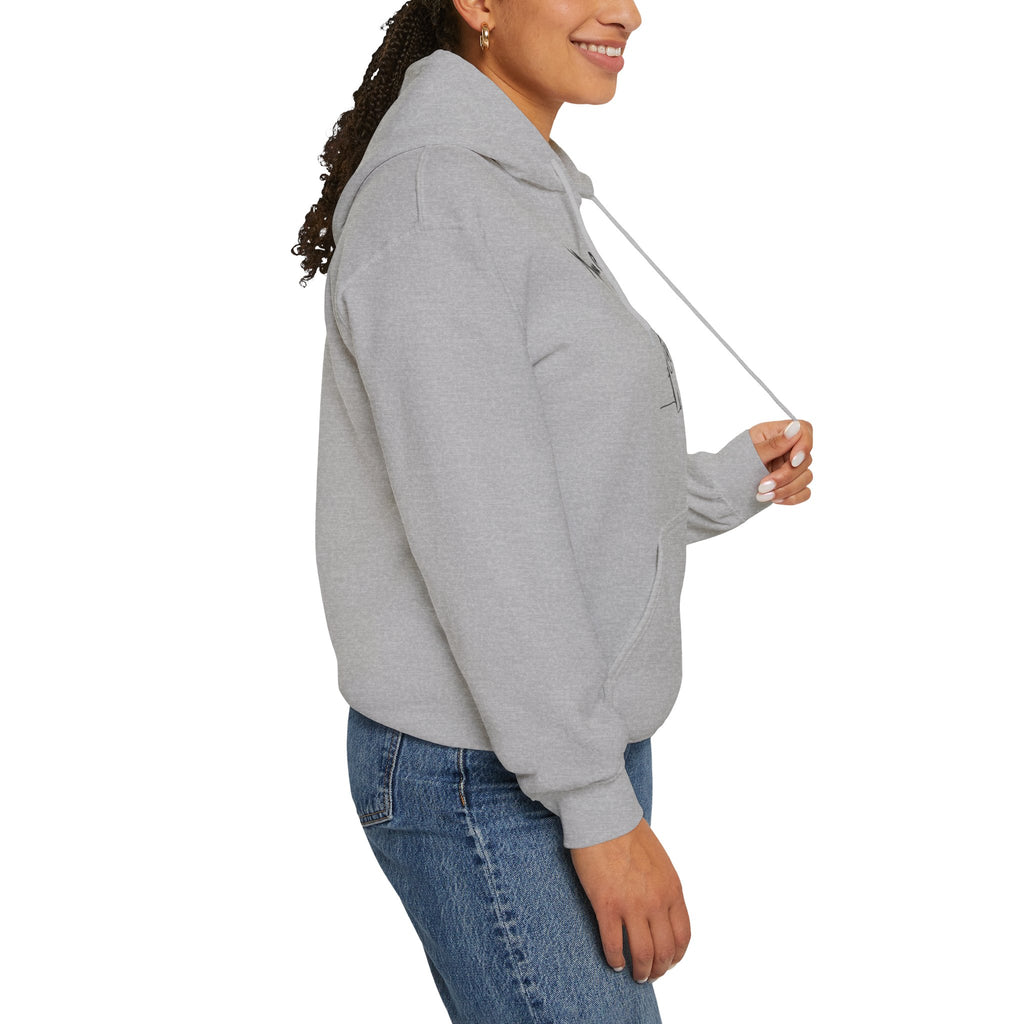 Hand-Drawn Kid Artwork Mom & Child Hoodie — Handmade Love Illustration