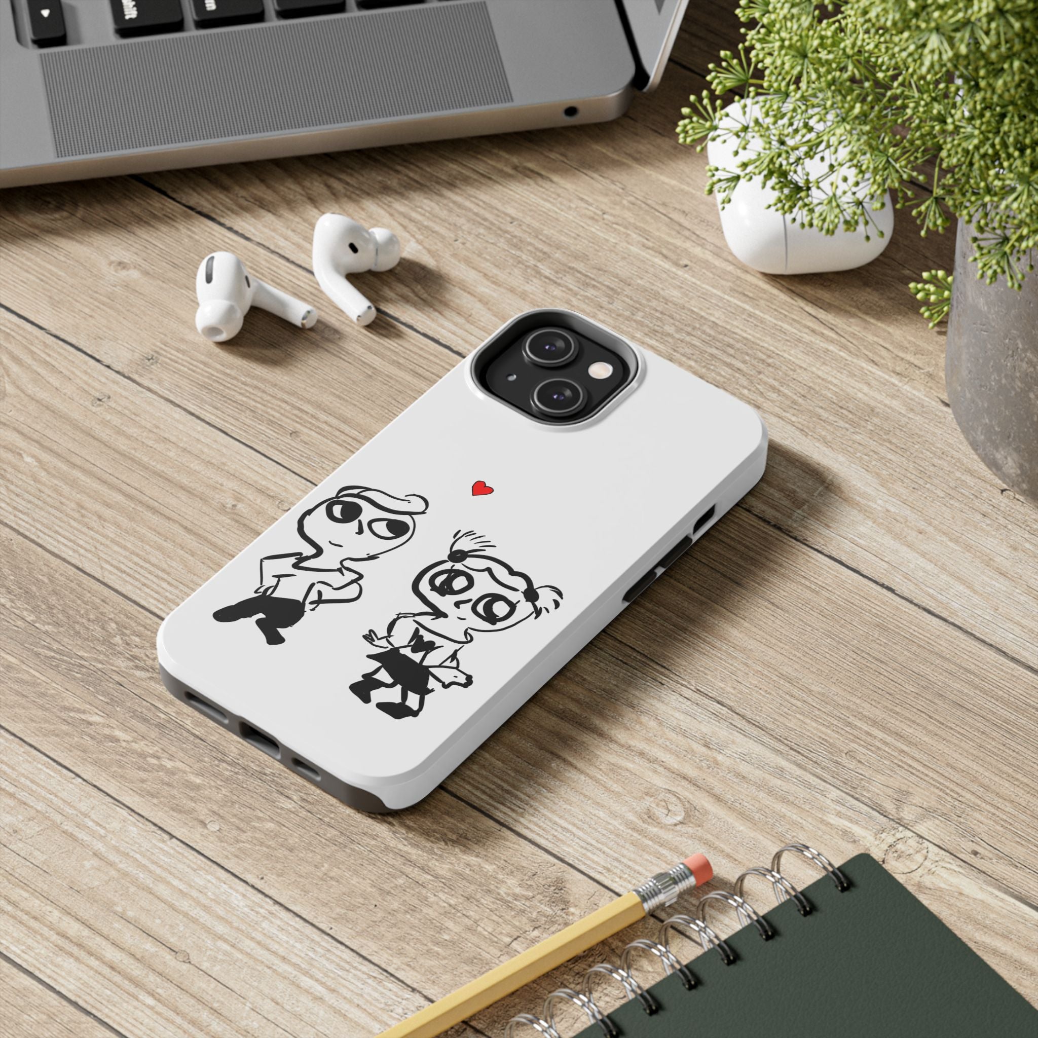 Cute Romantic Hand-Drawn Phone Case — 'Tough Phone Cases'