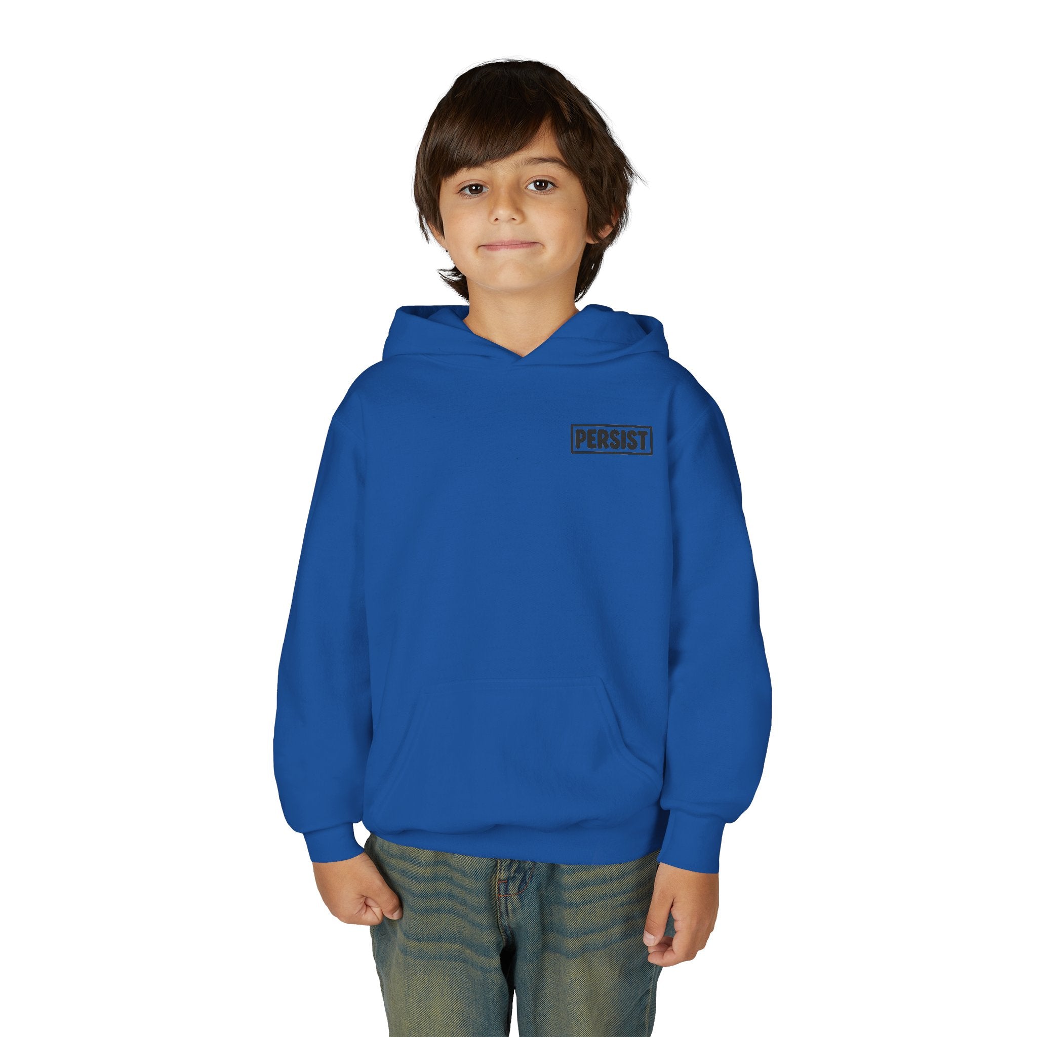 Youth Hoodie — 'PERSIST' Inspirational Kids Pullover