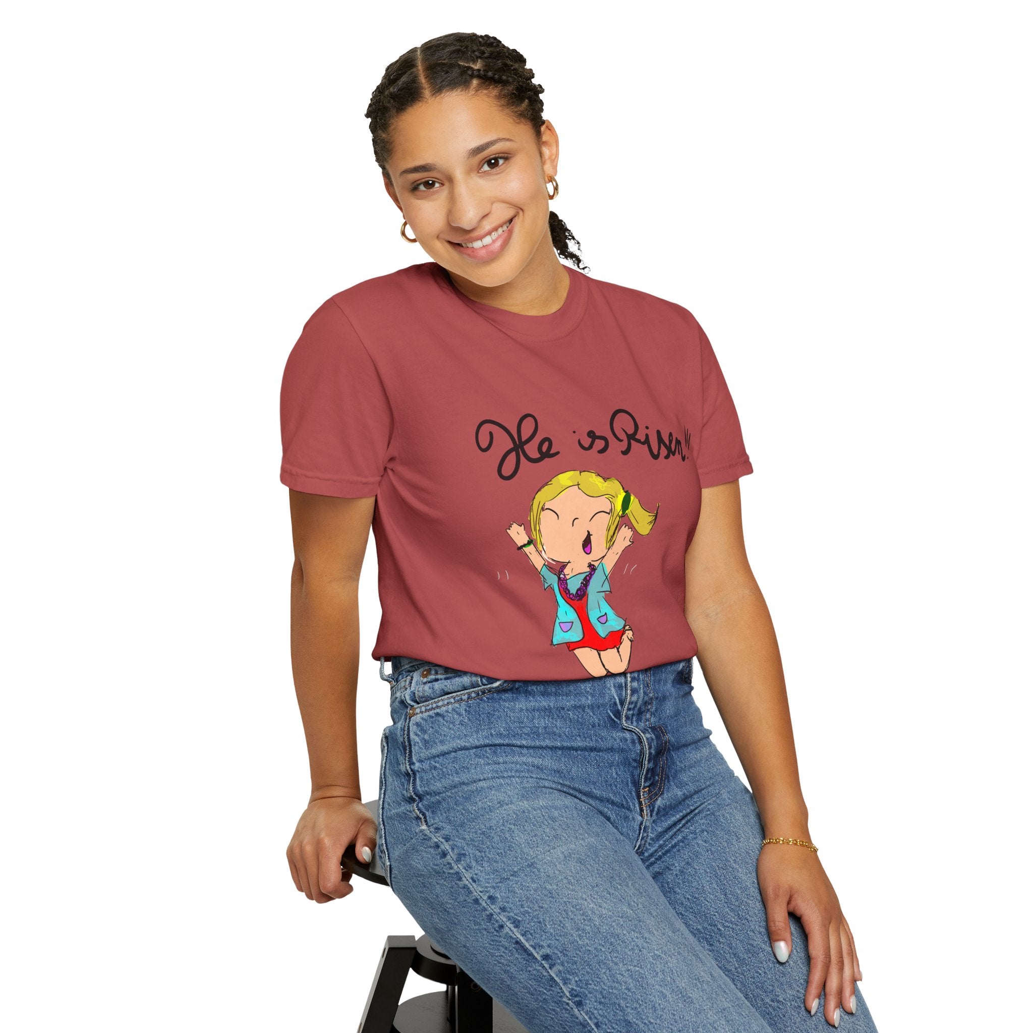 He Is Risen! Kids’ Hand-Drawn T-Shirt — Child Art Tee