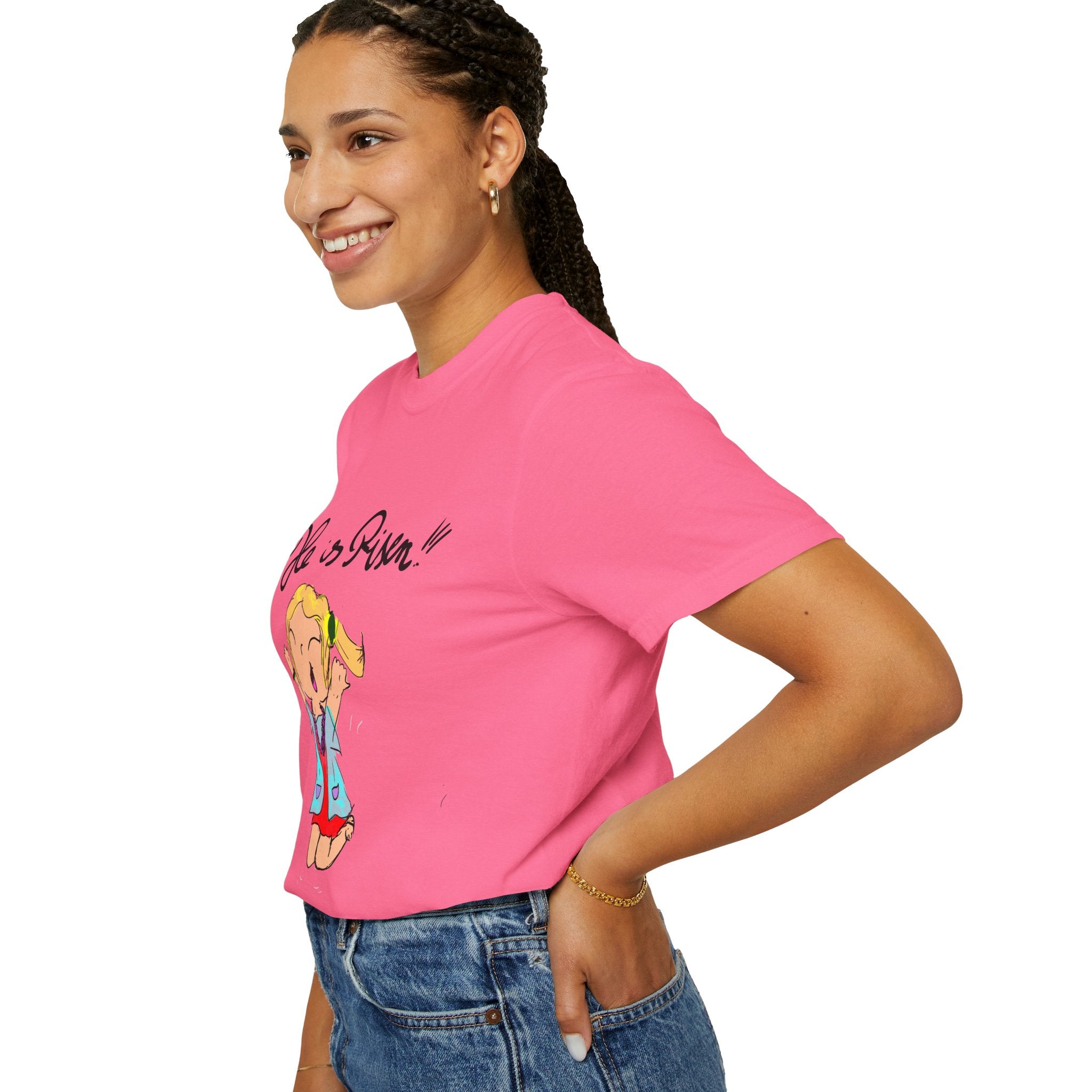 He Is Risen! Kids’ Hand-Drawn T-Shirt — Child Art Tee