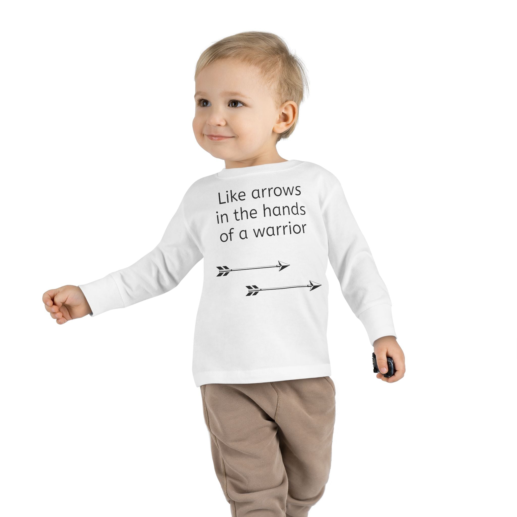 Children Are a Blessing Toddler Long Sleeve Tee — Christian Arrow Design with Bible Verse