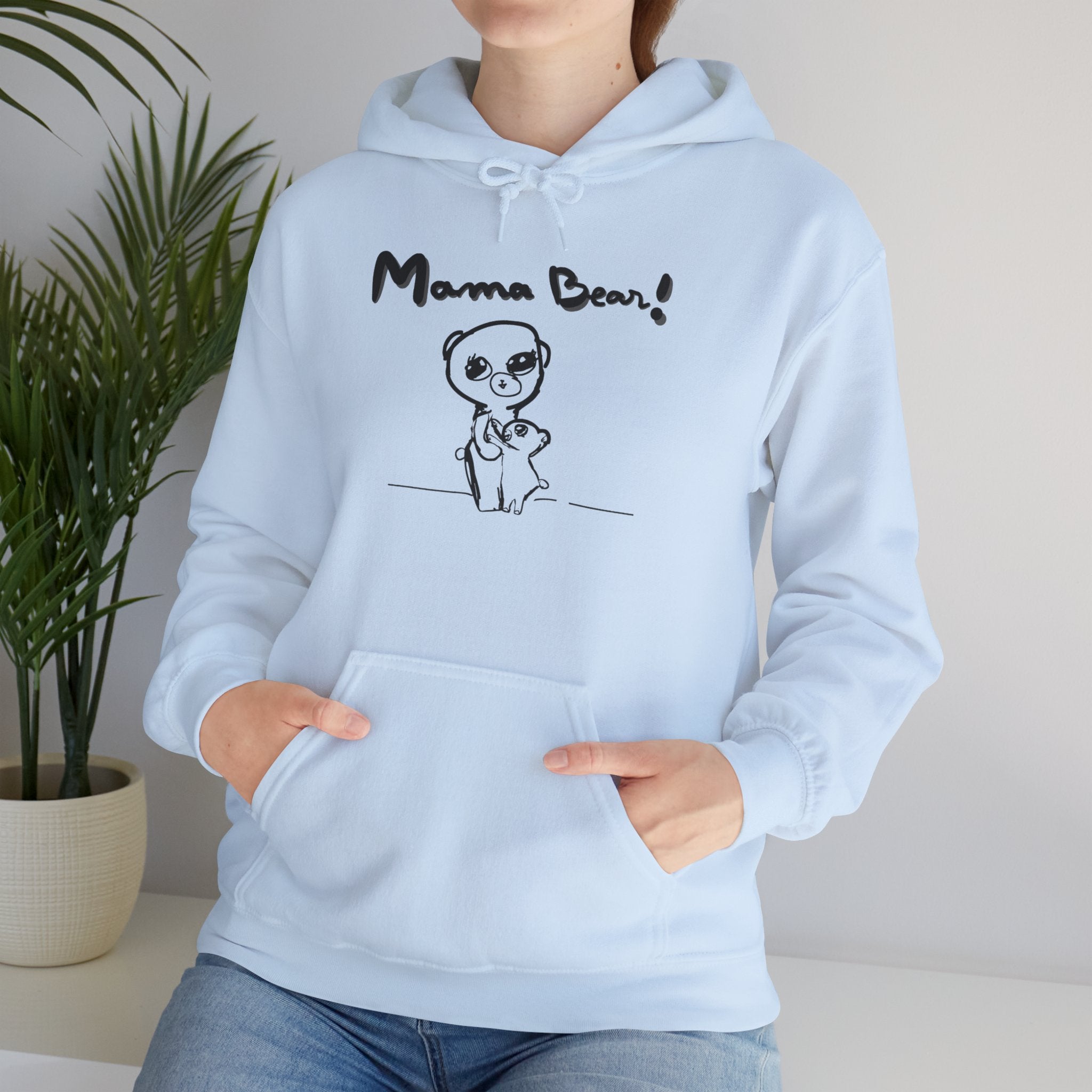 Hand-Drawn Kid Artwork Mom & Child Hoodie — Handmade Love Illustration