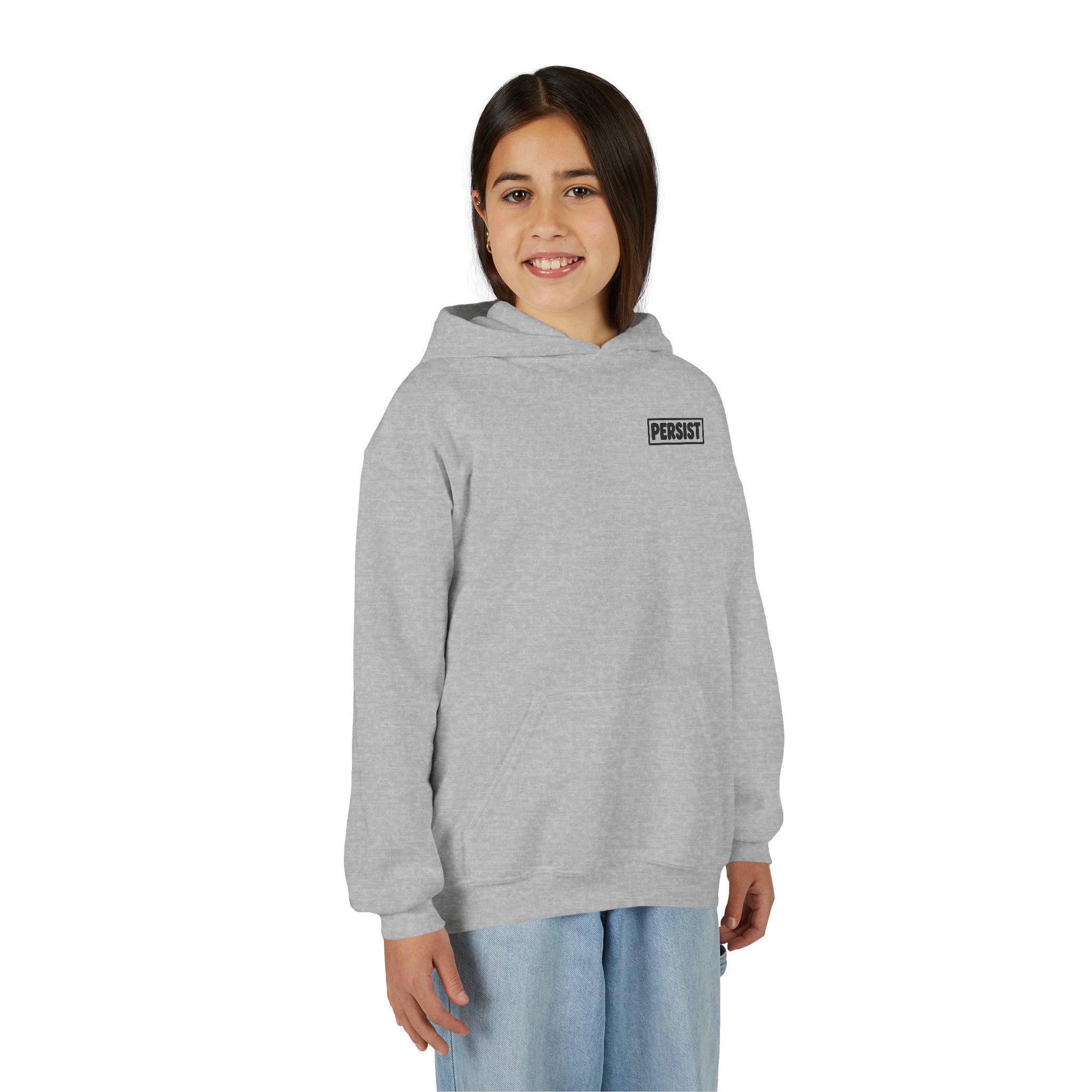 Youth Hoodie — 'PERSIST' Inspirational Kids Pullover