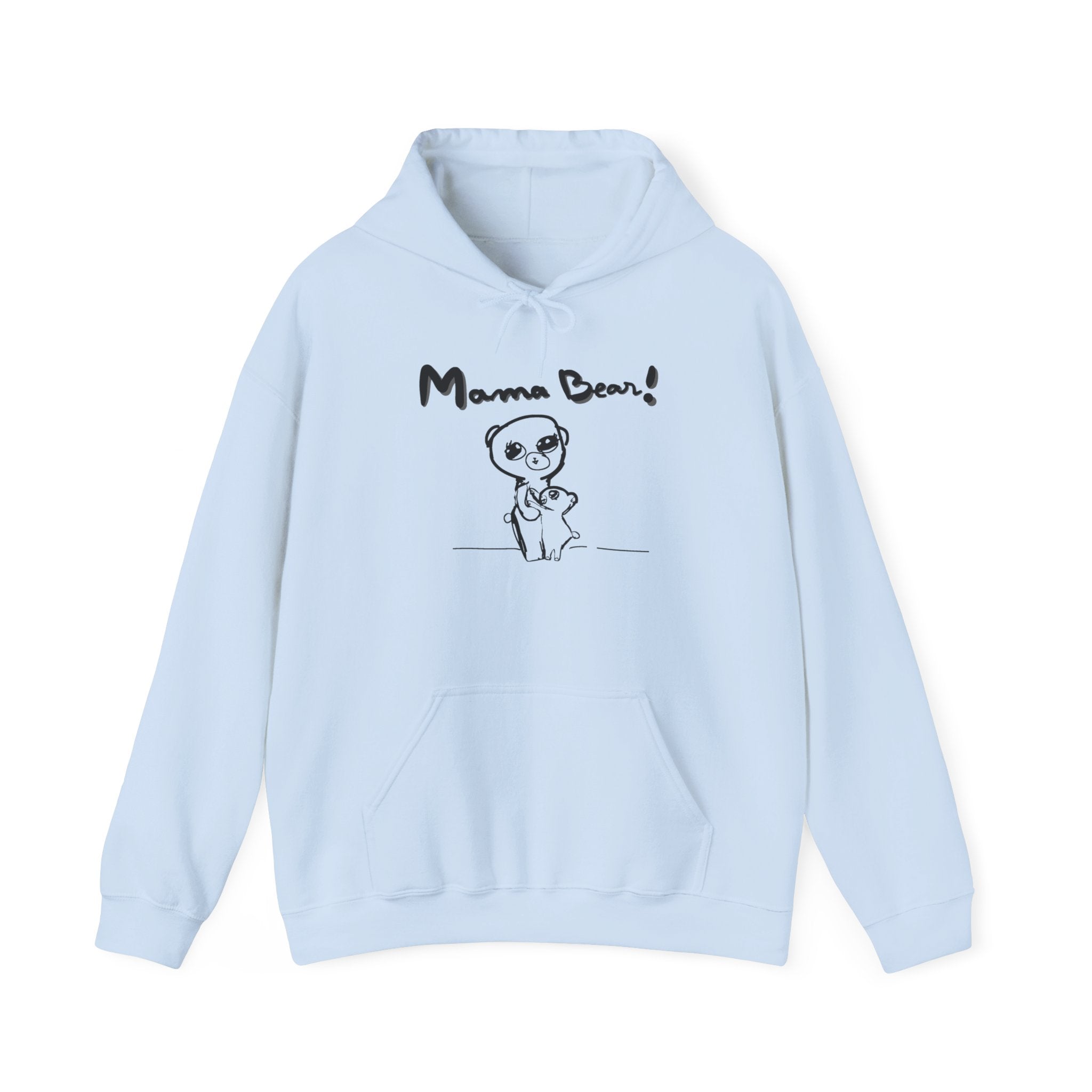 Hand-Drawn Kid Artwork Mom & Child Hoodie — Handmade Love Illustration
