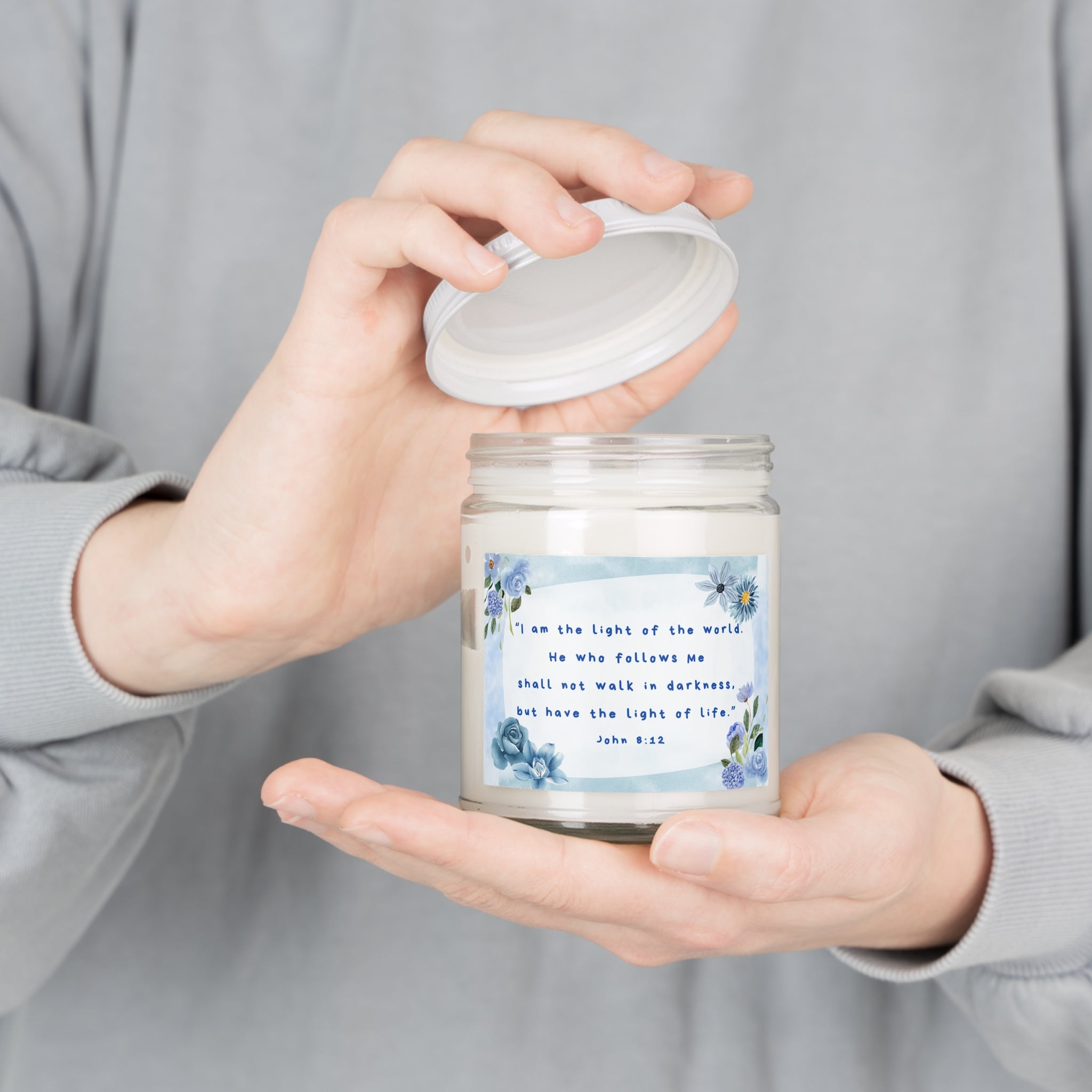 I Am the Light of the World — 9oz Bible Verse Soy Candle (Easter Gift)