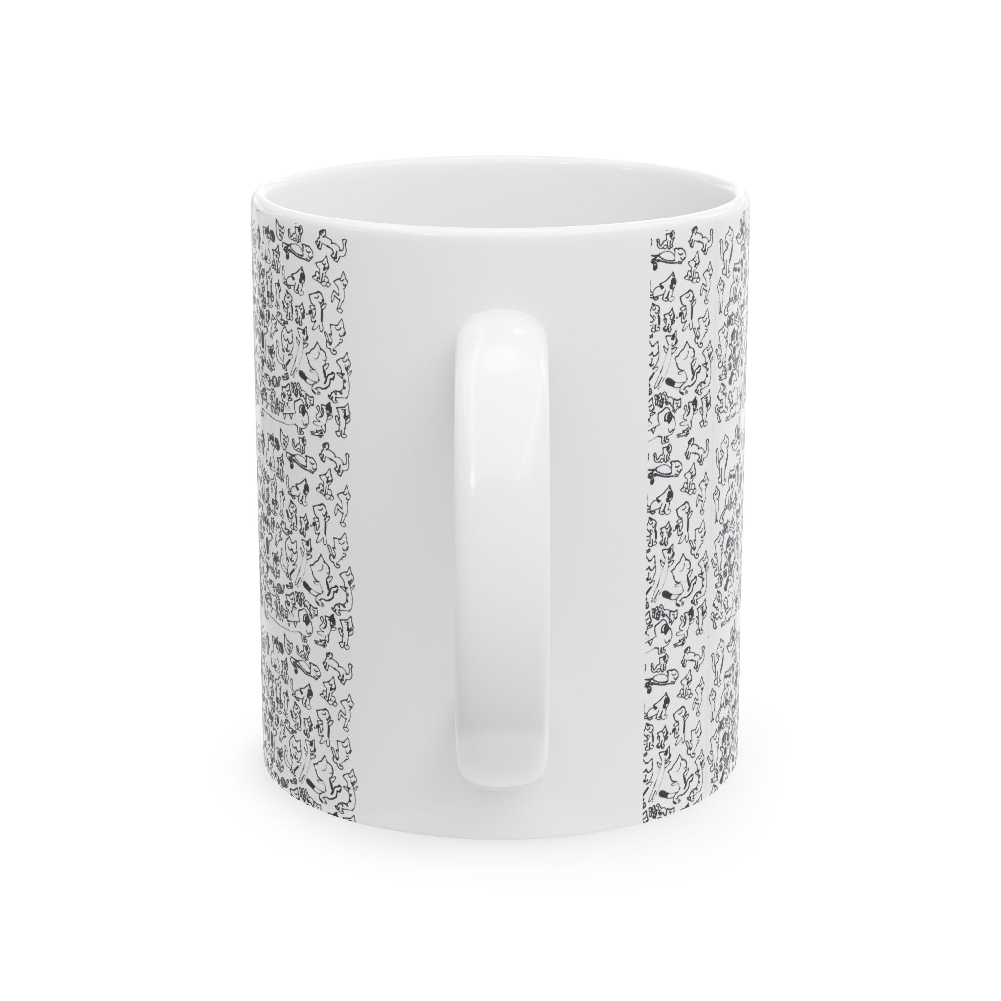 Child’s Kitten Drawing Ceramic Mug — Hand-Drawn Kitty Art (11oz, 15oz)
