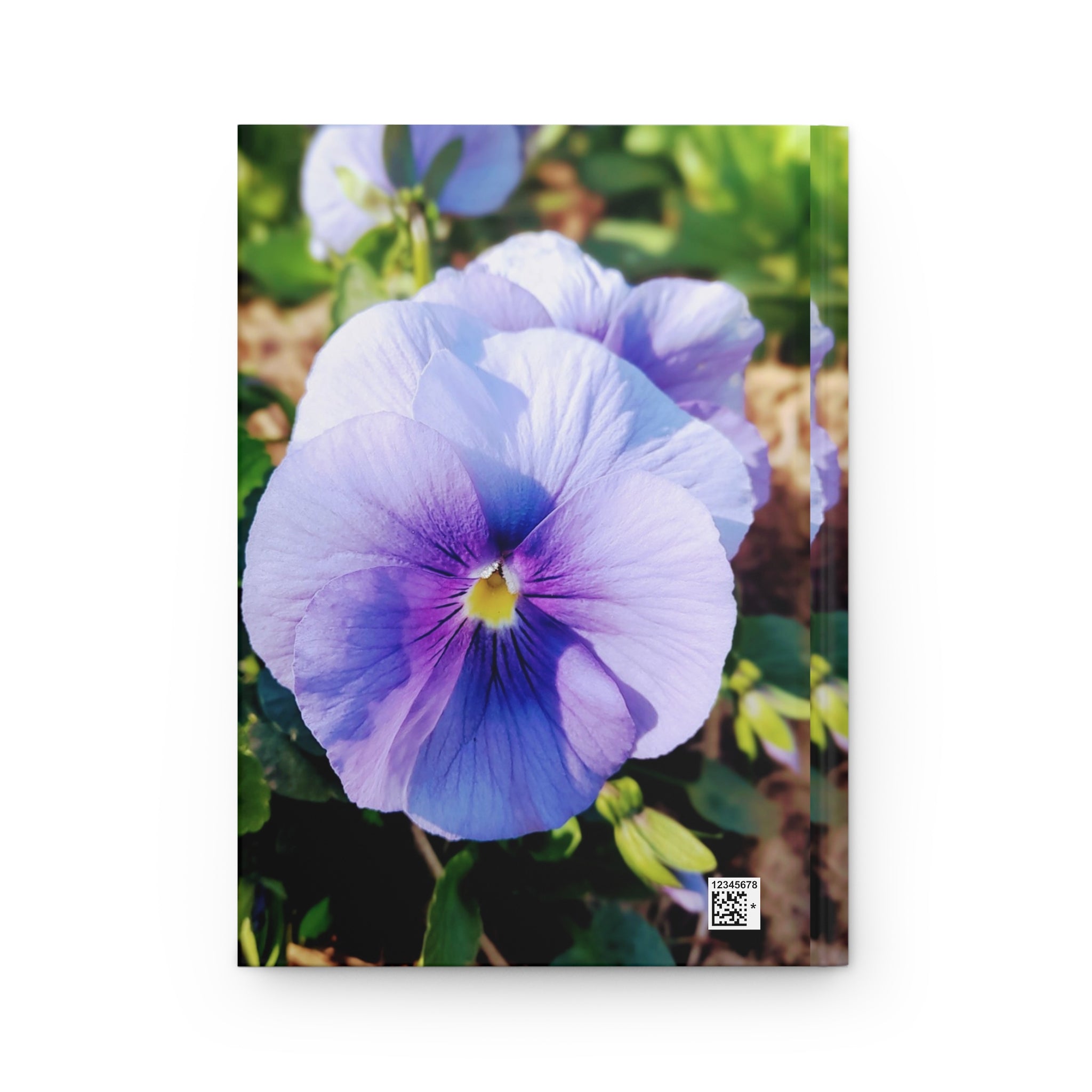 Pansy Blossom Hardcover Journal — Purple Floral Notebook