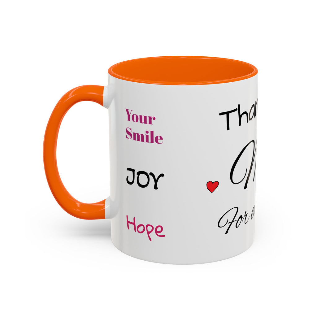 Thank You for Being My Mom - Accent Coffee Mug (11/15oz)