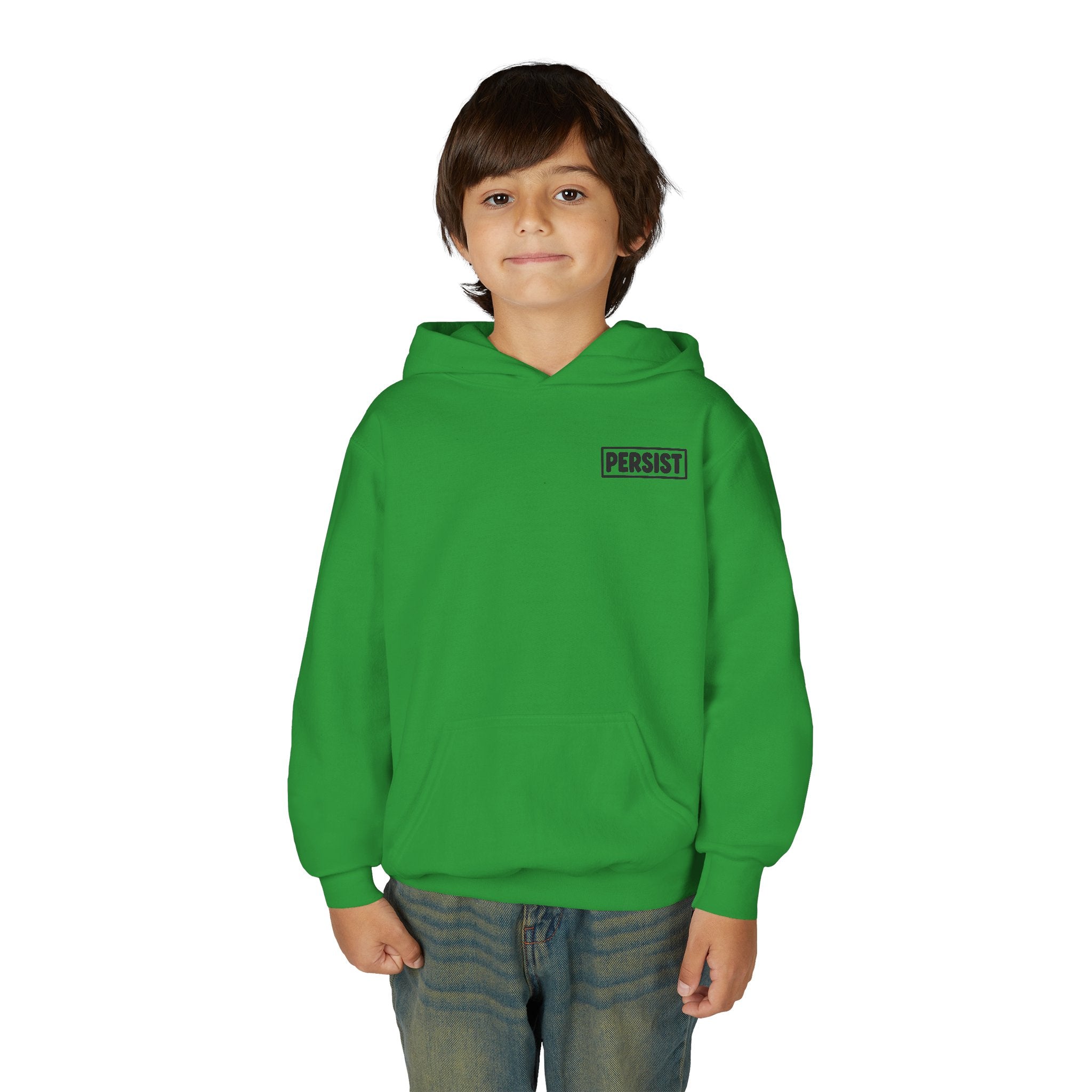 Youth Hoodie — 'PERSIST' Inspirational Kids Pullover