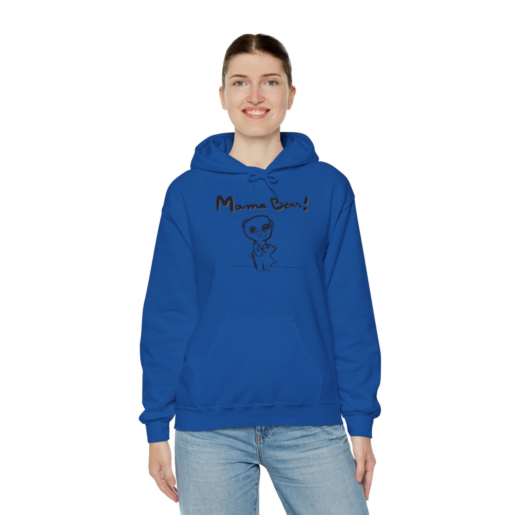Hand-Drawn Kid Artwork Mom & Child Hoodie — Handmade Love Illustration