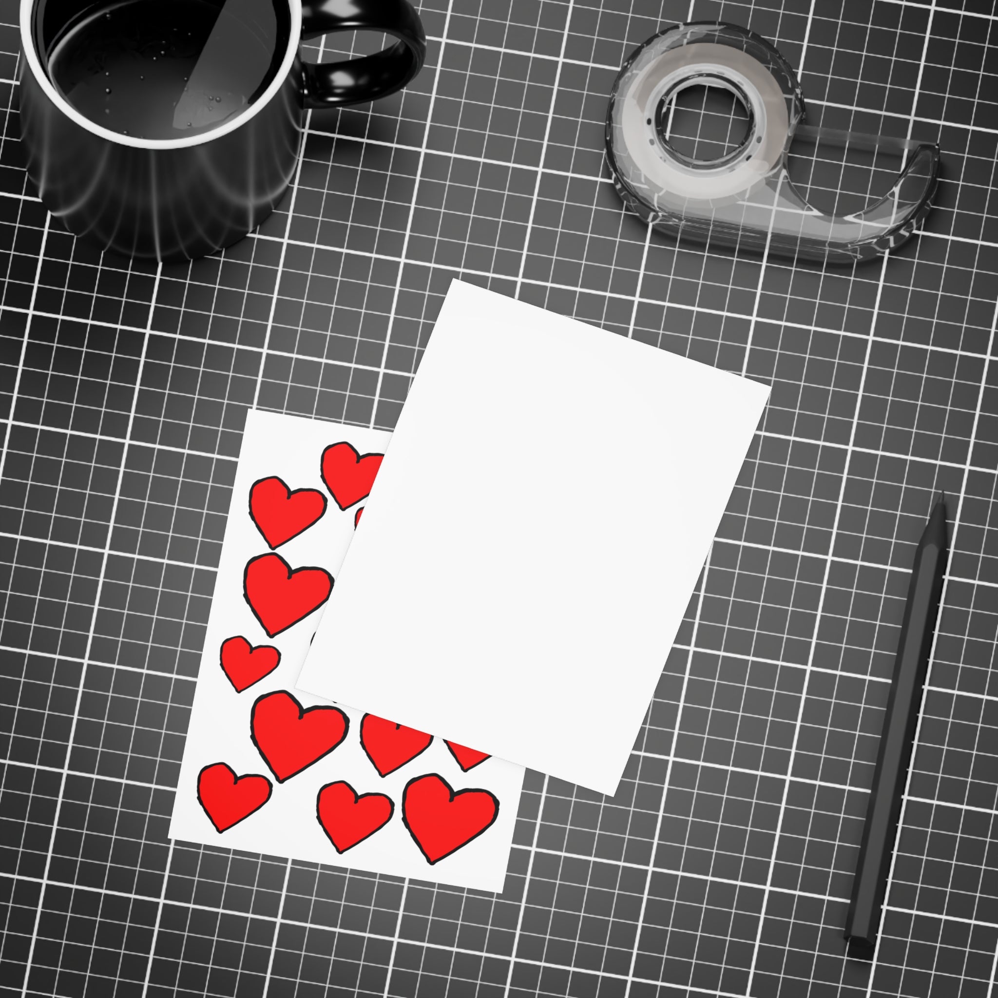 Love Hearts Postcard Bundle — 'Lots of hearts lots of love' (Envelopes Included)
