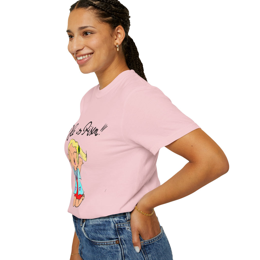 He Is Risen! Kids’ Hand-Drawn T-Shirt — Child Art Tee