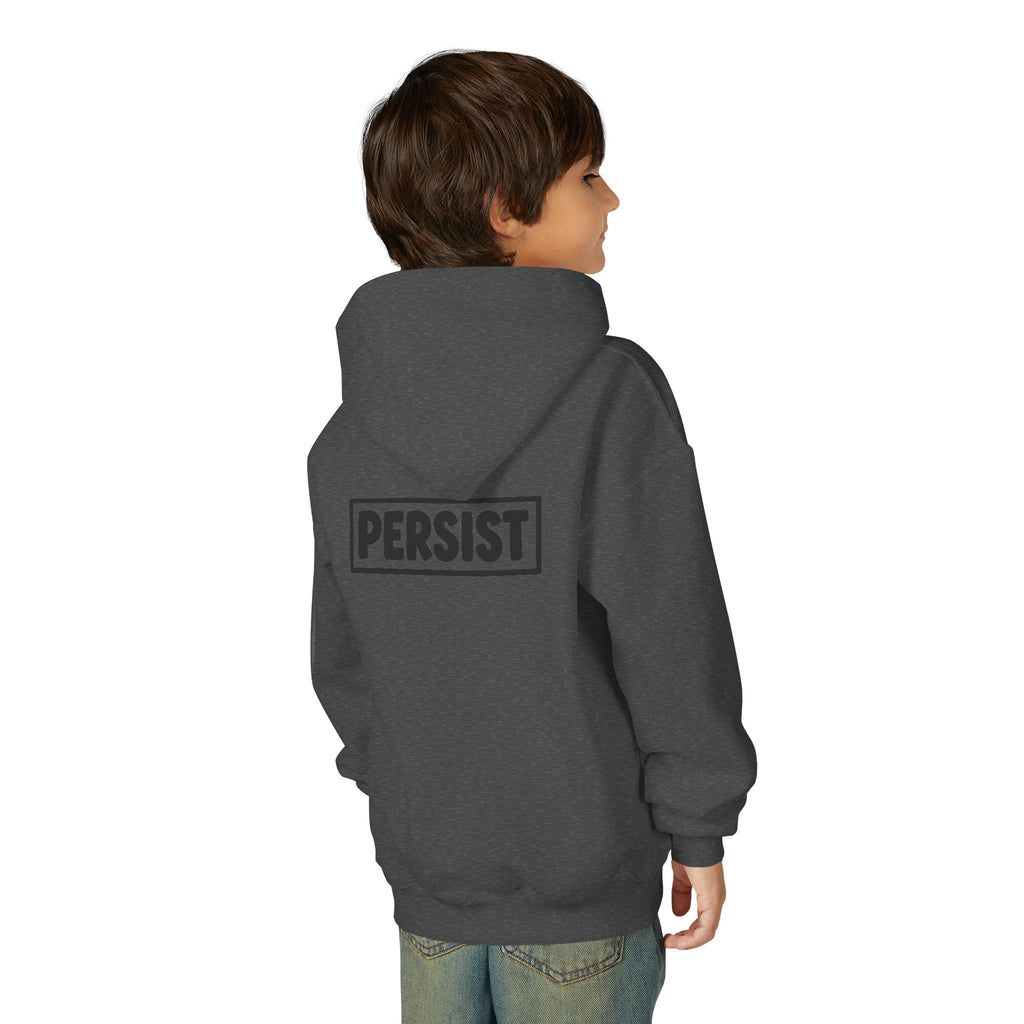 Youth Hoodie — 'PERSIST' Inspirational Kids Pullover