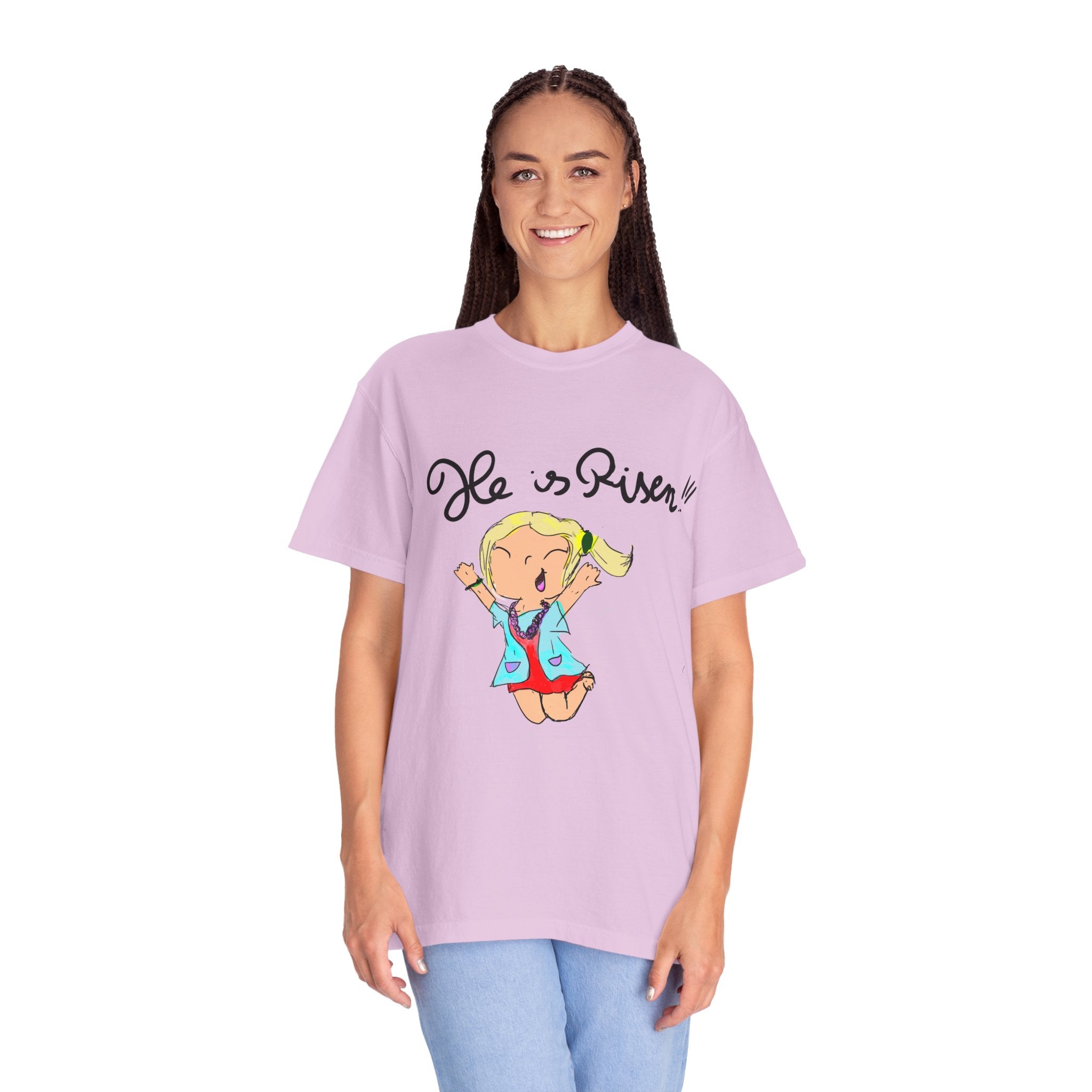 He Is Risen! Kids’ Hand-Drawn T-Shirt — Child Art Tee