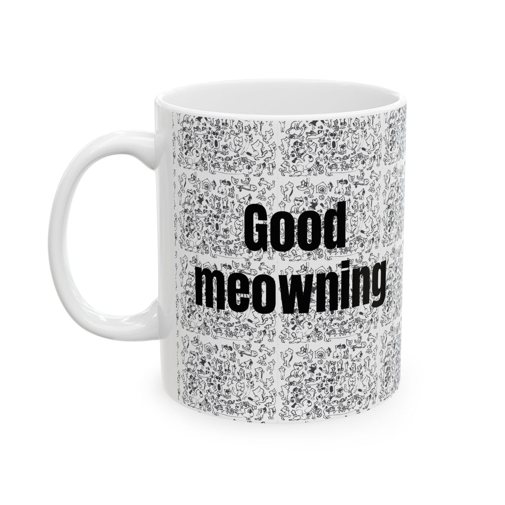 Child’s Kitten Drawing Ceramic Mug — Hand-Drawn Kitty Art (11oz, 15oz)