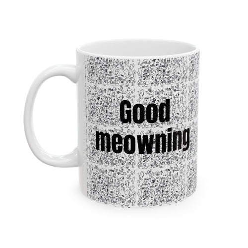 Child’s Kitten Drawing Ceramic Mug — Hand-Drawn Kitty Art (11oz, 15oz)
