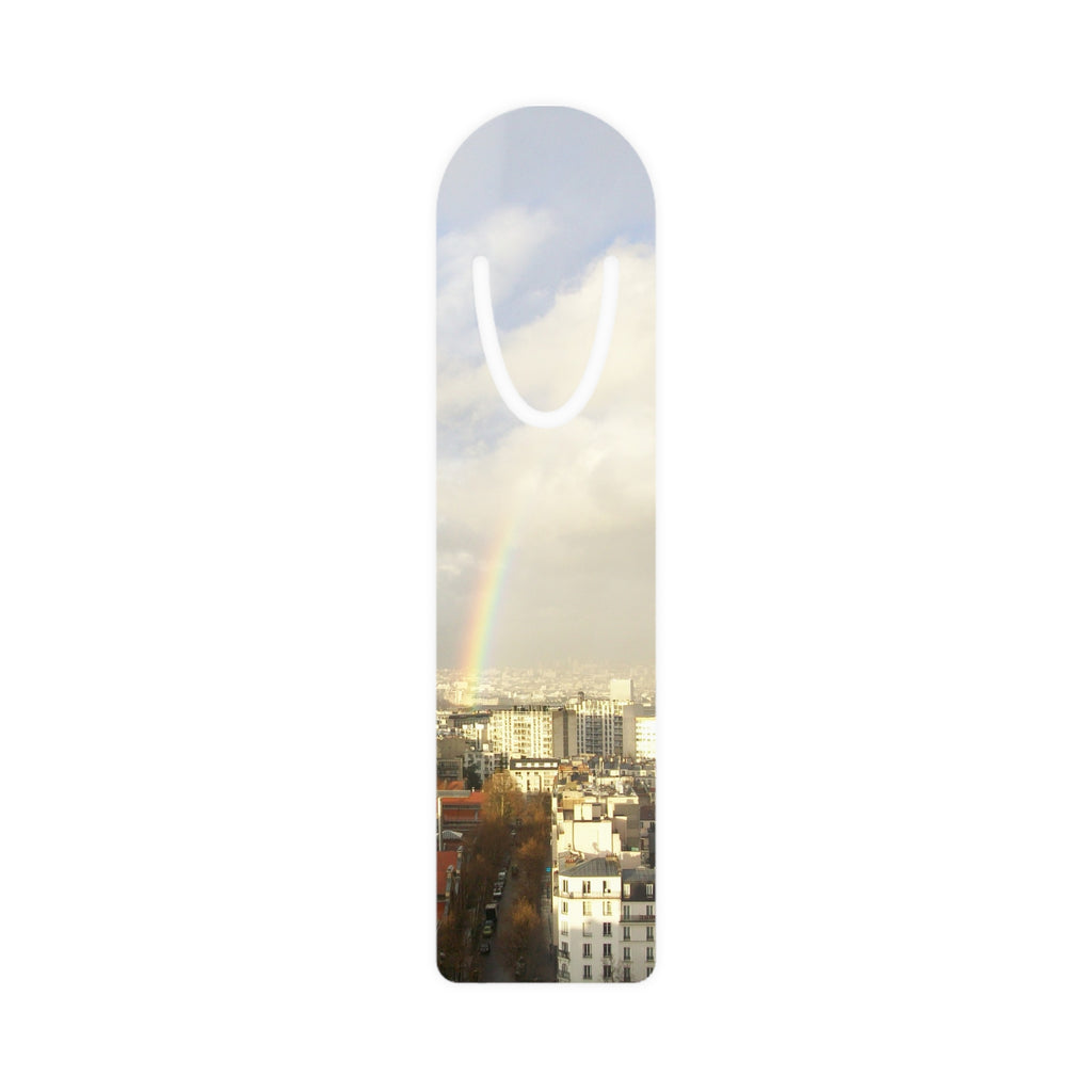 Paris Rainbow Bookmark — Colorful Parisian Skyline Bookmark