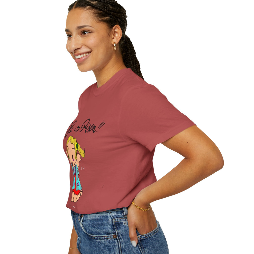 He Is Risen! Kids’ Hand-Drawn T-Shirt — Child Art Tee