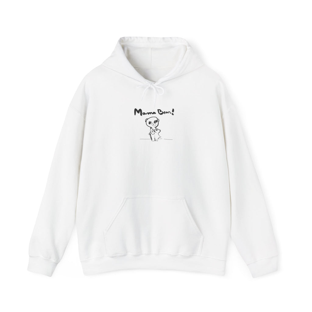 Mom & Child Hand-Drawn Hoodie — Handmade Love Illustration