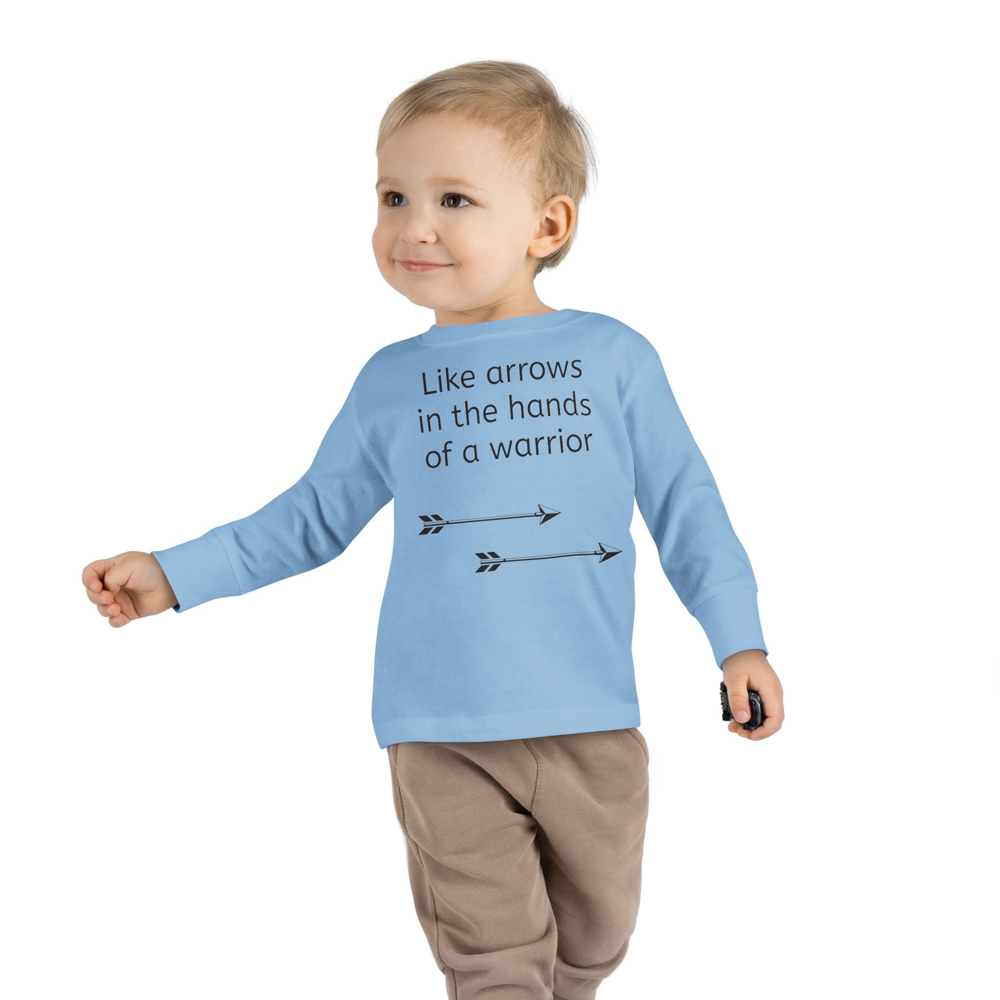 Children Are a Blessing Toddler Long Sleeve Tee — Christian Arrow Design with Bible Verse