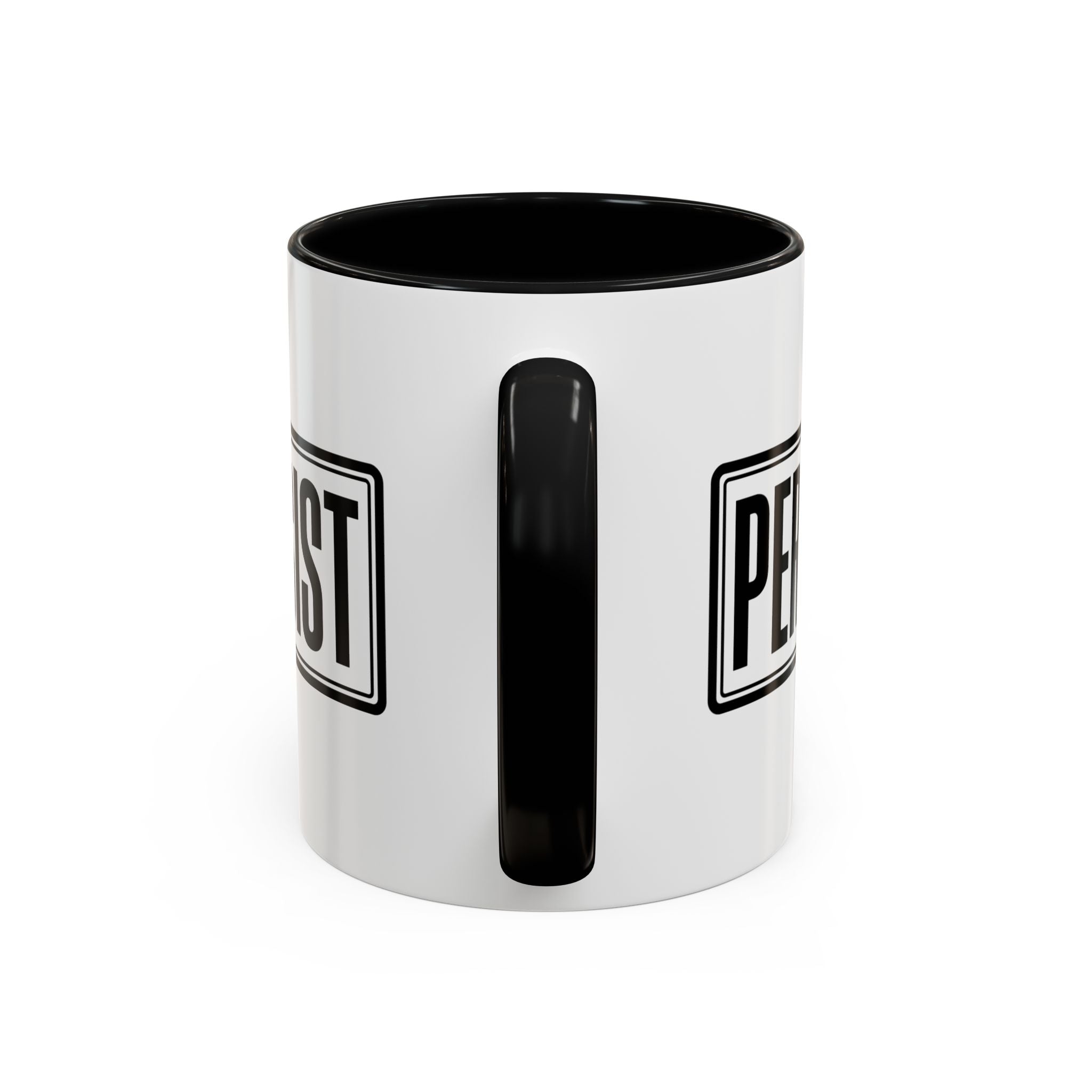 Persist Accent Coffee Mug — Motivational Black & White Ceramic Mug (11/15oz)