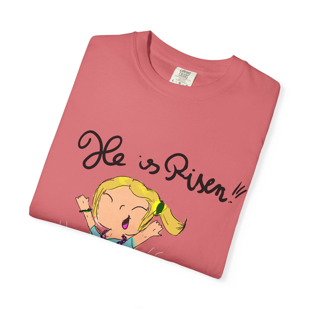 Kids' Hand-Drawn Easter T-Shirt — He Is Risen | P.O.P
